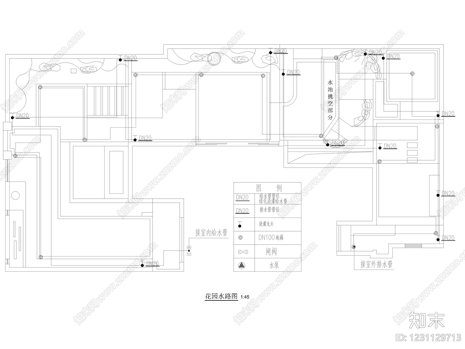 新中式别墅花园庭院景观别墅庭院CAD施工图效果图cad施工图下载【ID:1231129713】