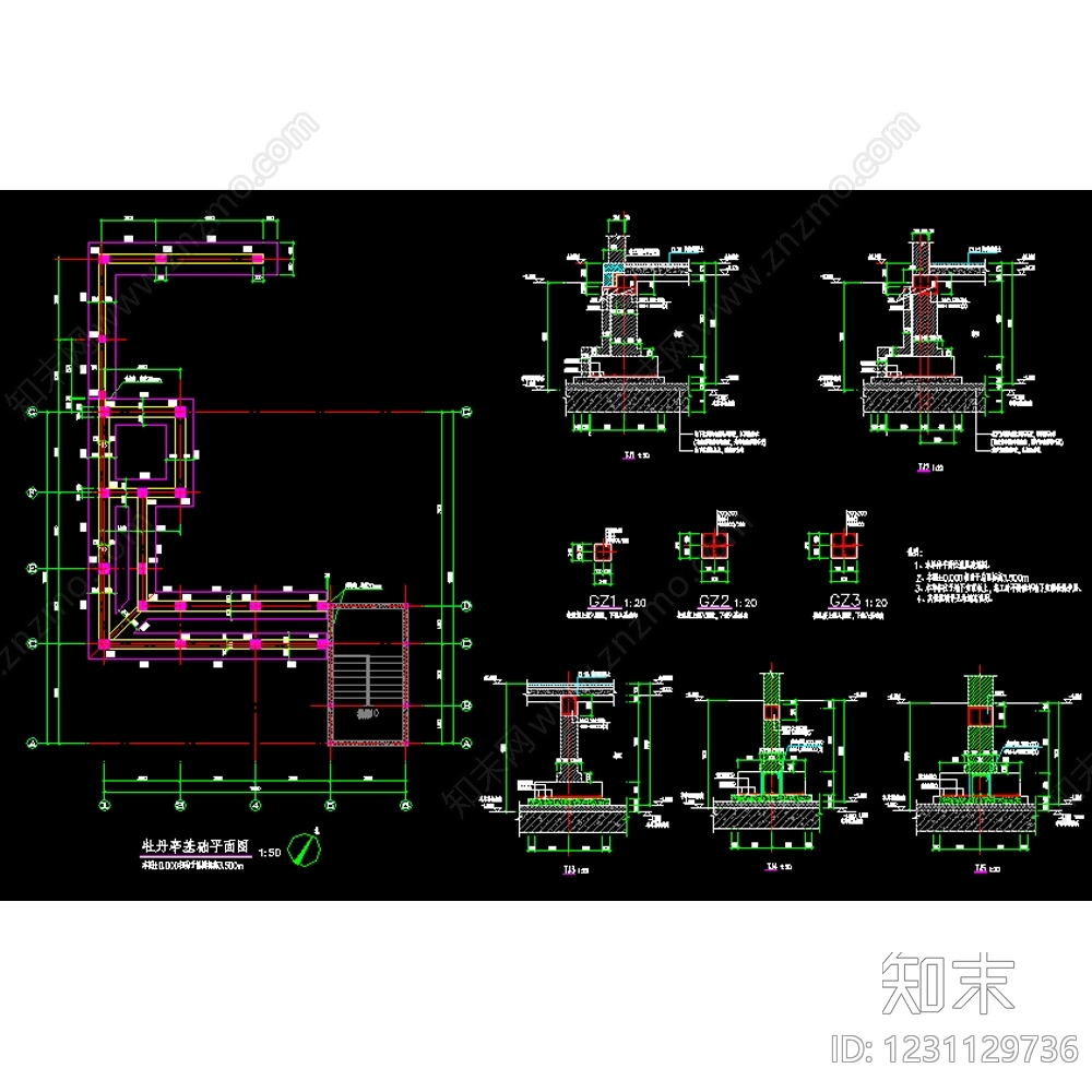 其他古建筑cad施工图下载【ID:1231129736】
