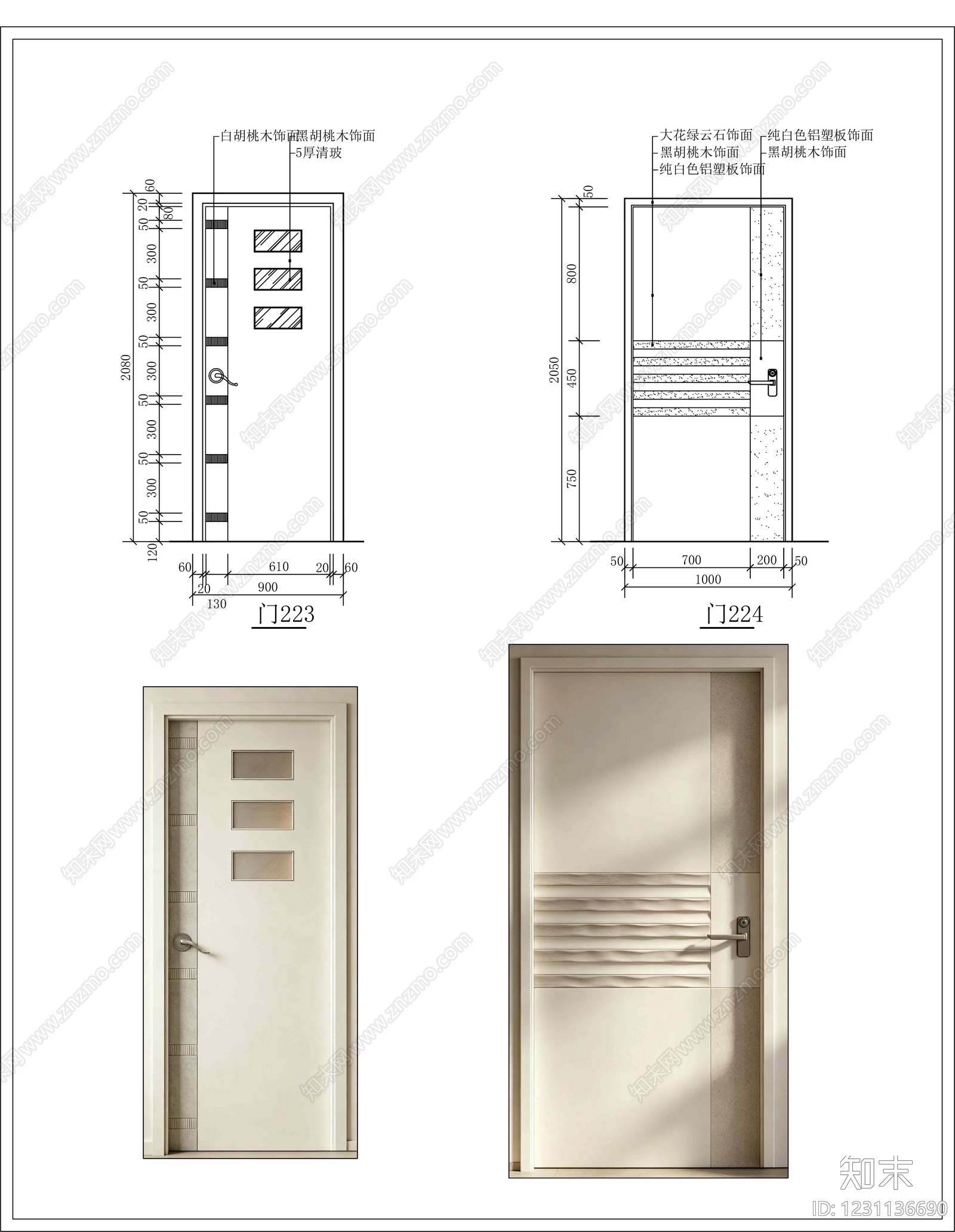入户门cad施工图下载【ID:1231136690】