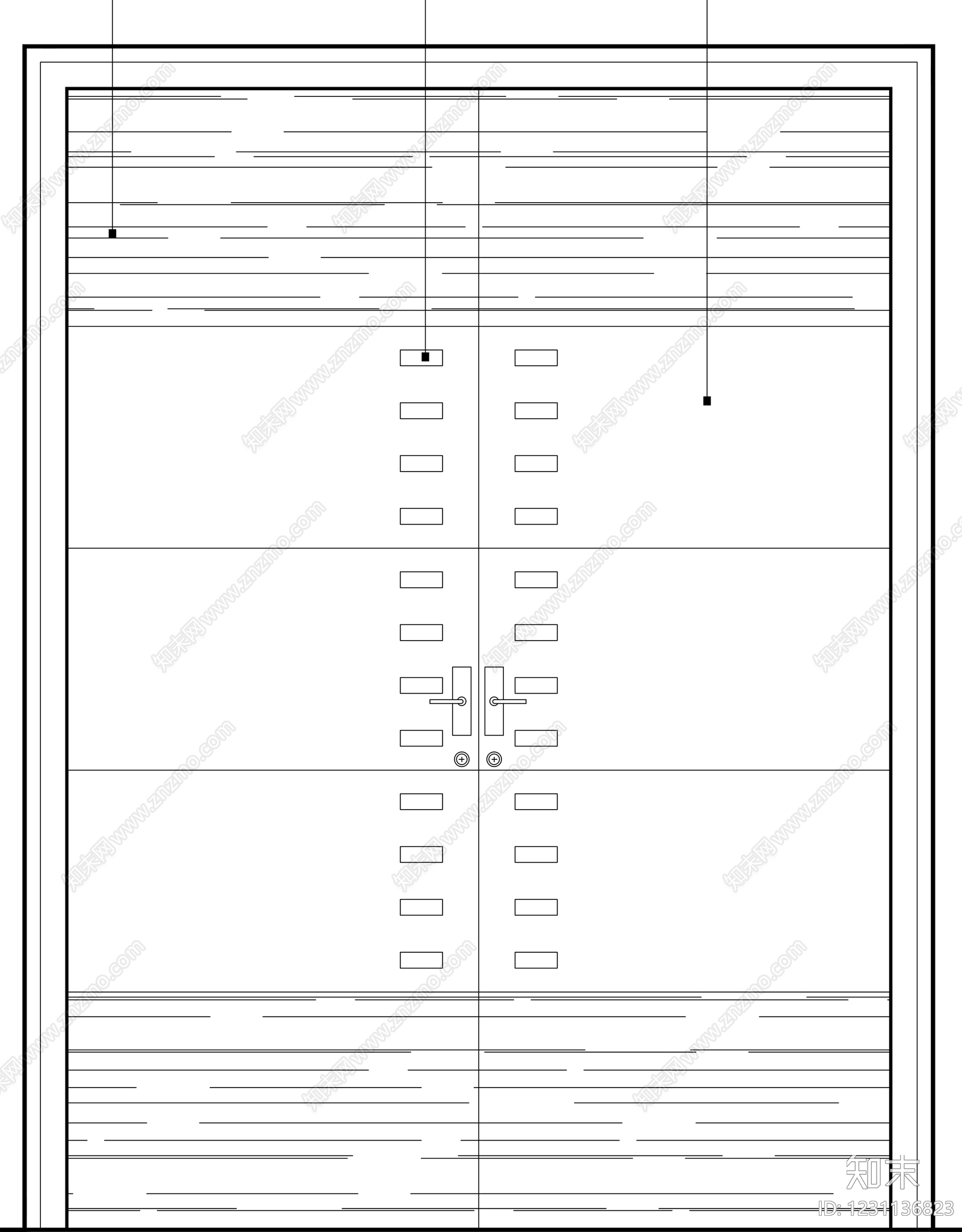 入户门cad施工图下载【ID:1231136823】