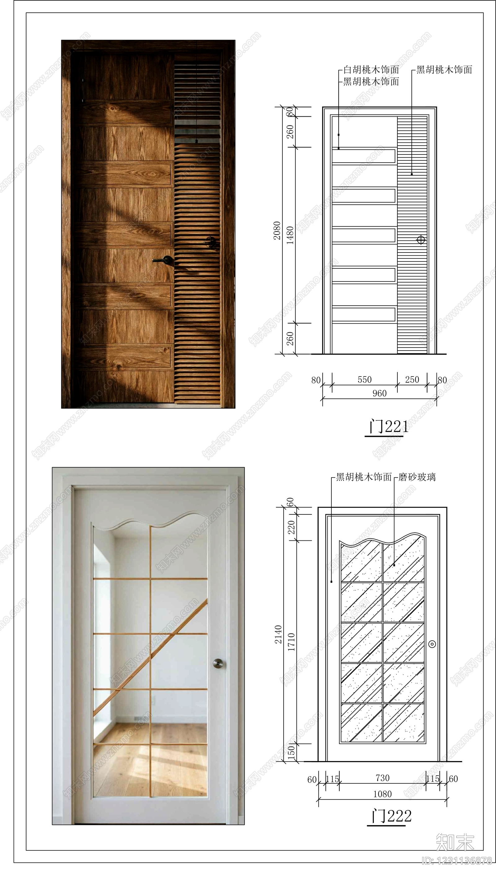 入户门cad施工图下载【ID:1231136878】