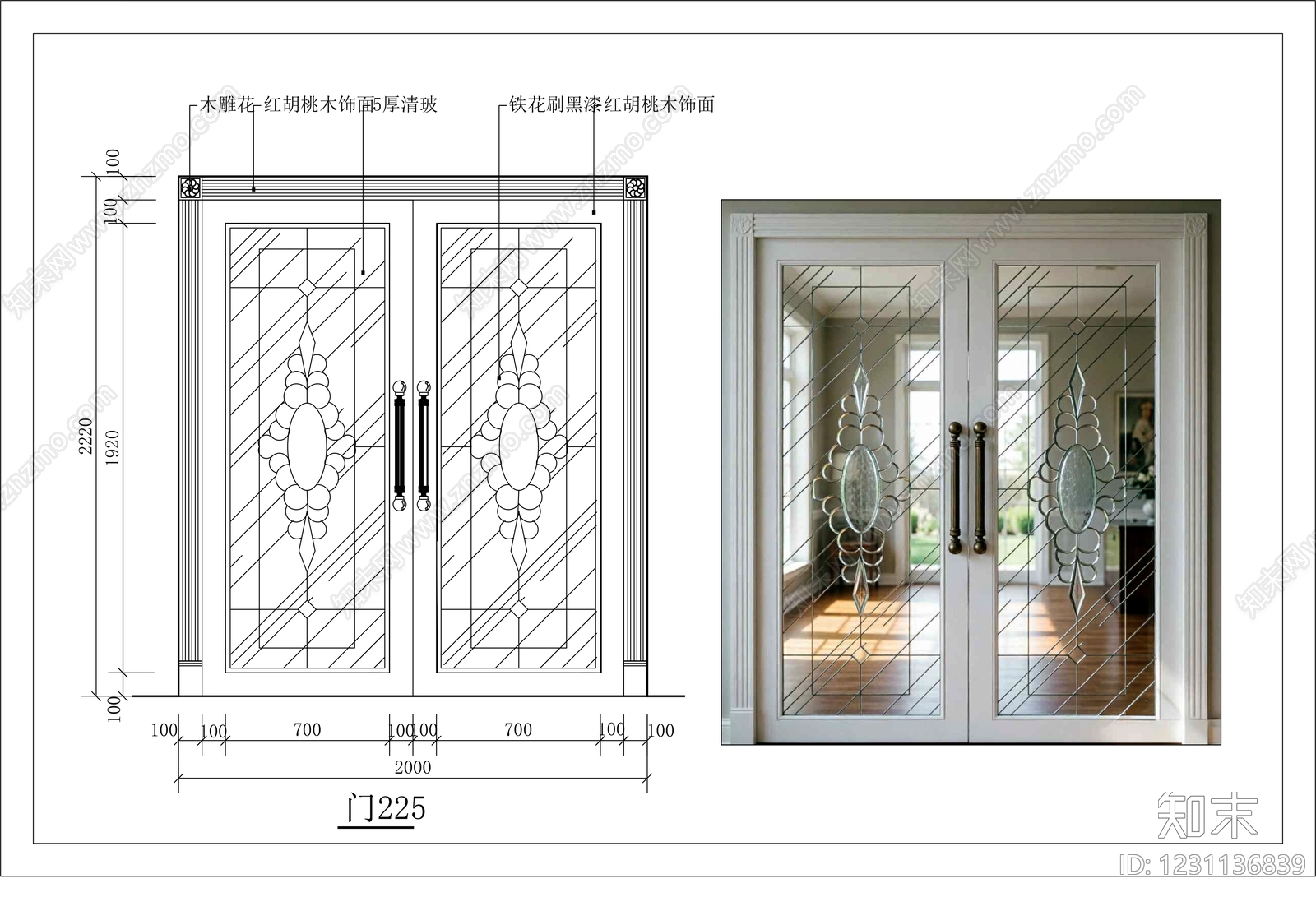 入户门cad施工图下载【ID:1231136839】