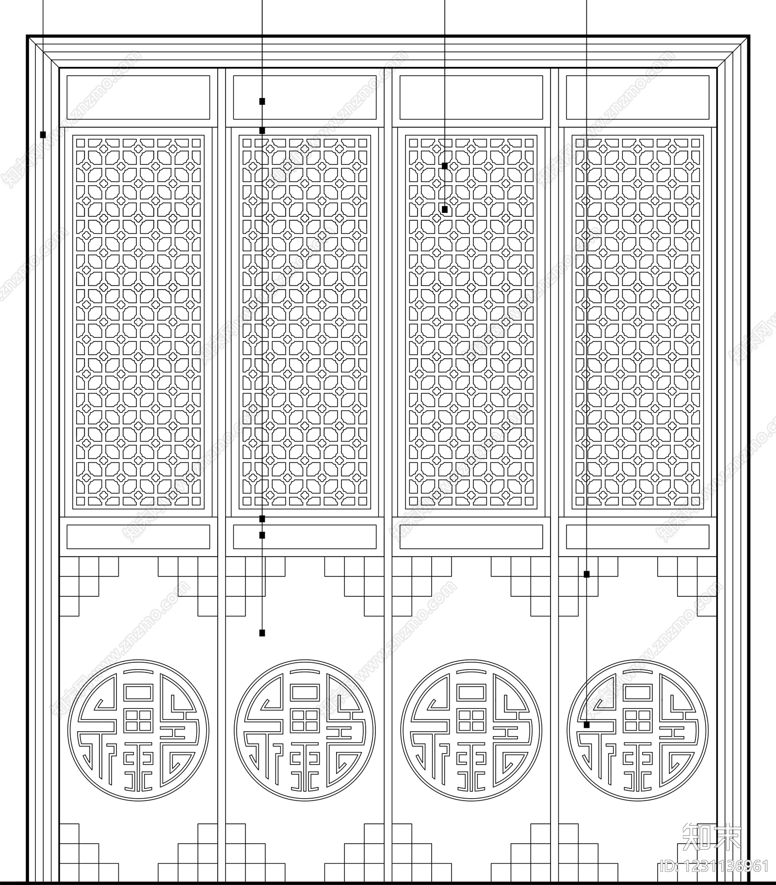 入户门cad施工图下载【ID:1231136961】