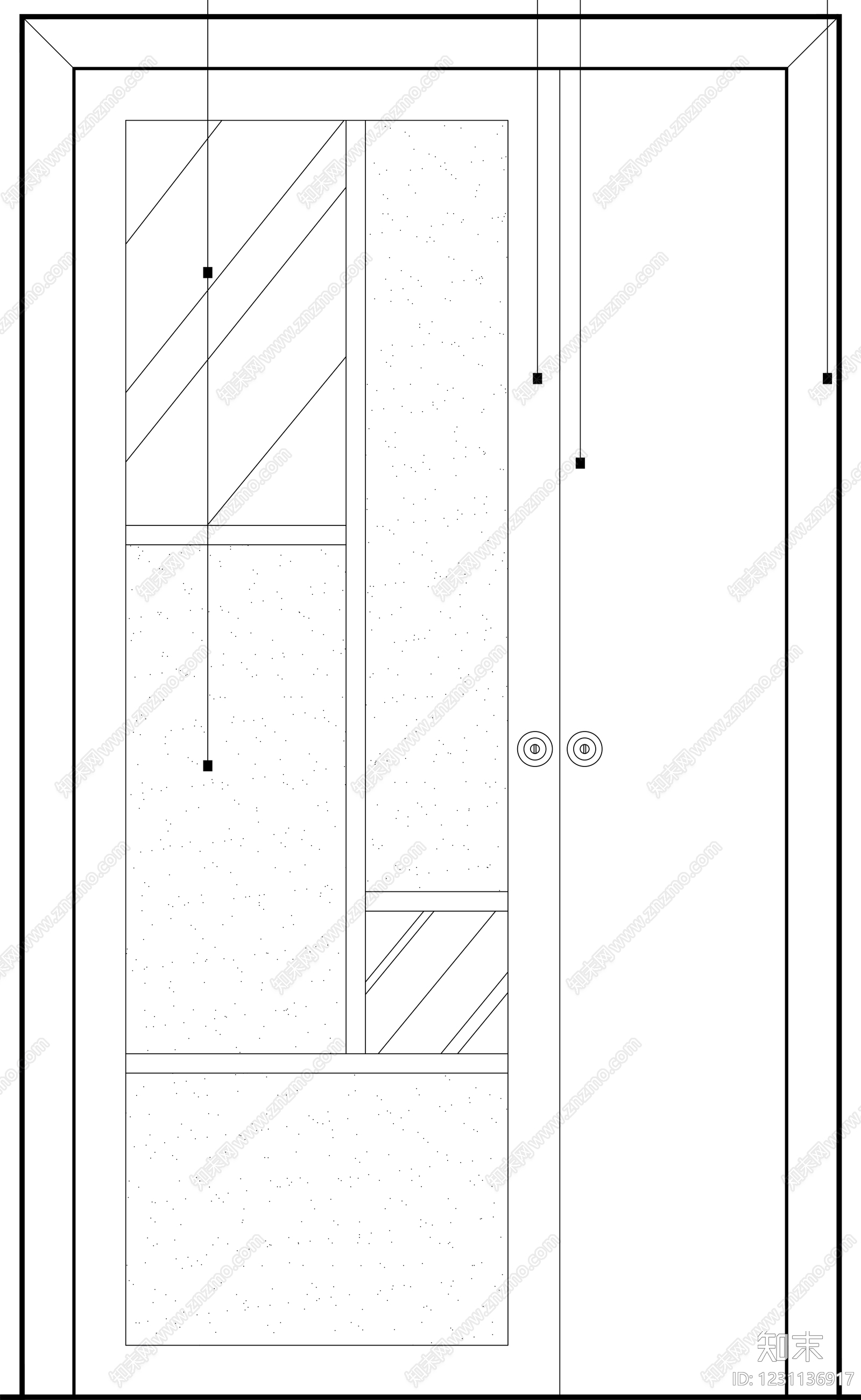 入户门cad施工图下载【ID:1231136917】