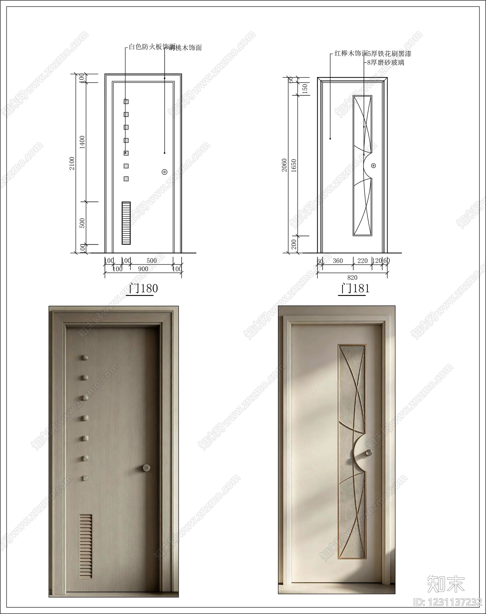 入户门cad施工图下载【ID:1231137232】