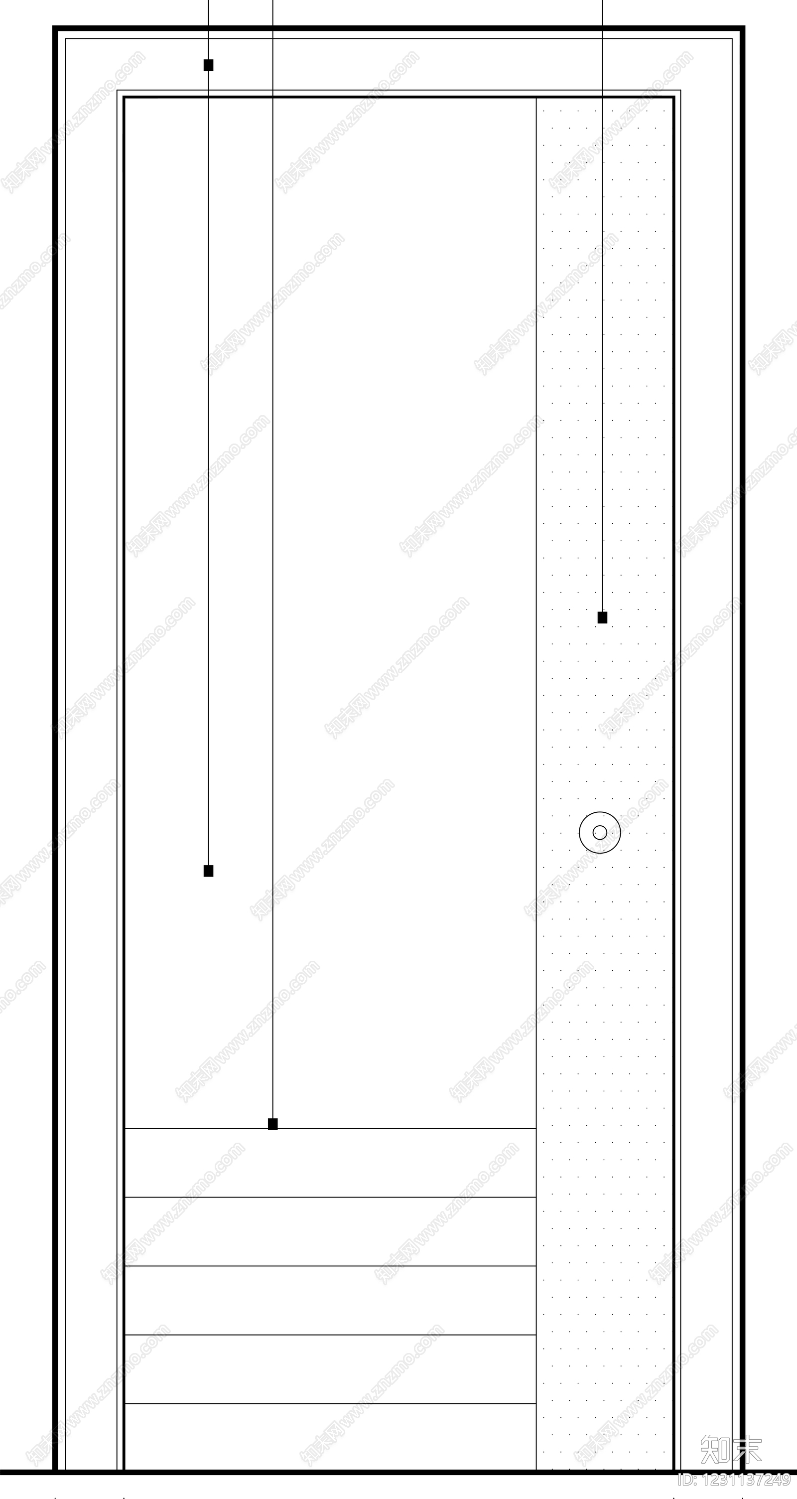 入户门cad施工图下载【ID:1231137249】