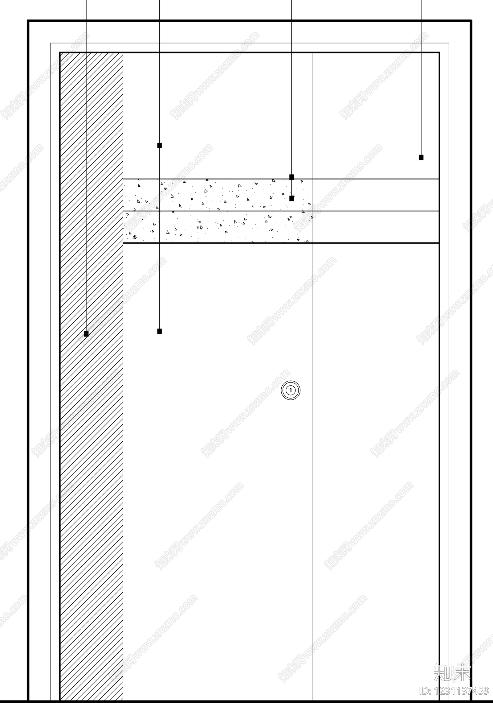 入户门cad施工图下载【ID:1231137459】