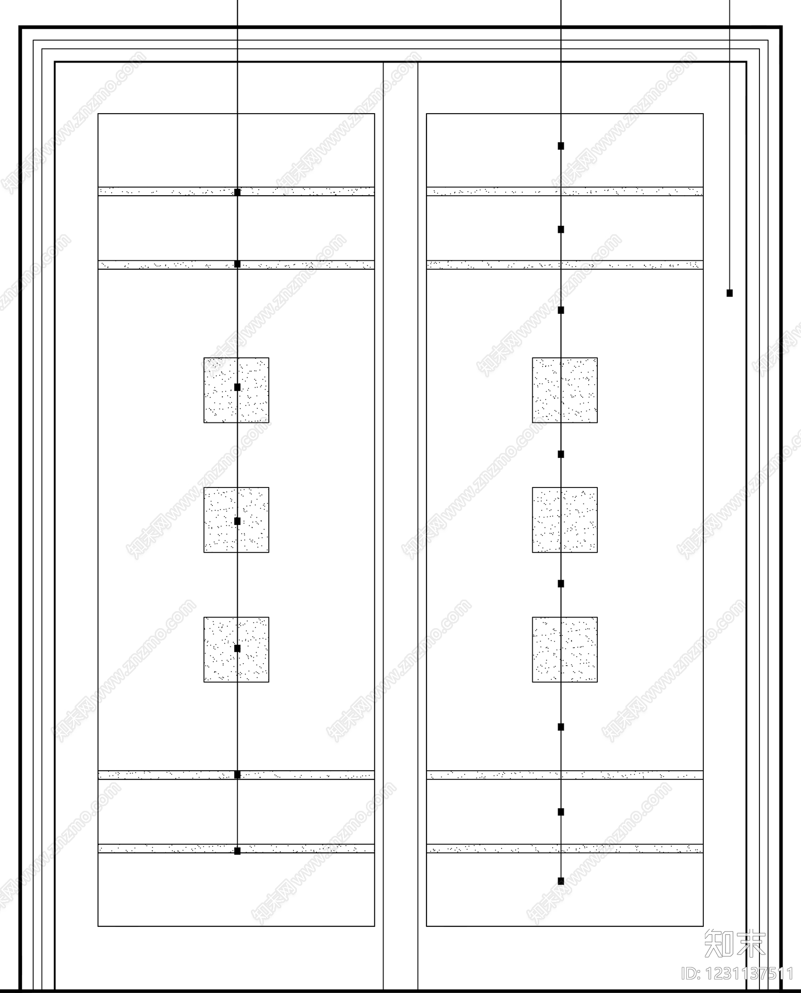 入户门cad施工图下载【ID:1231137511】