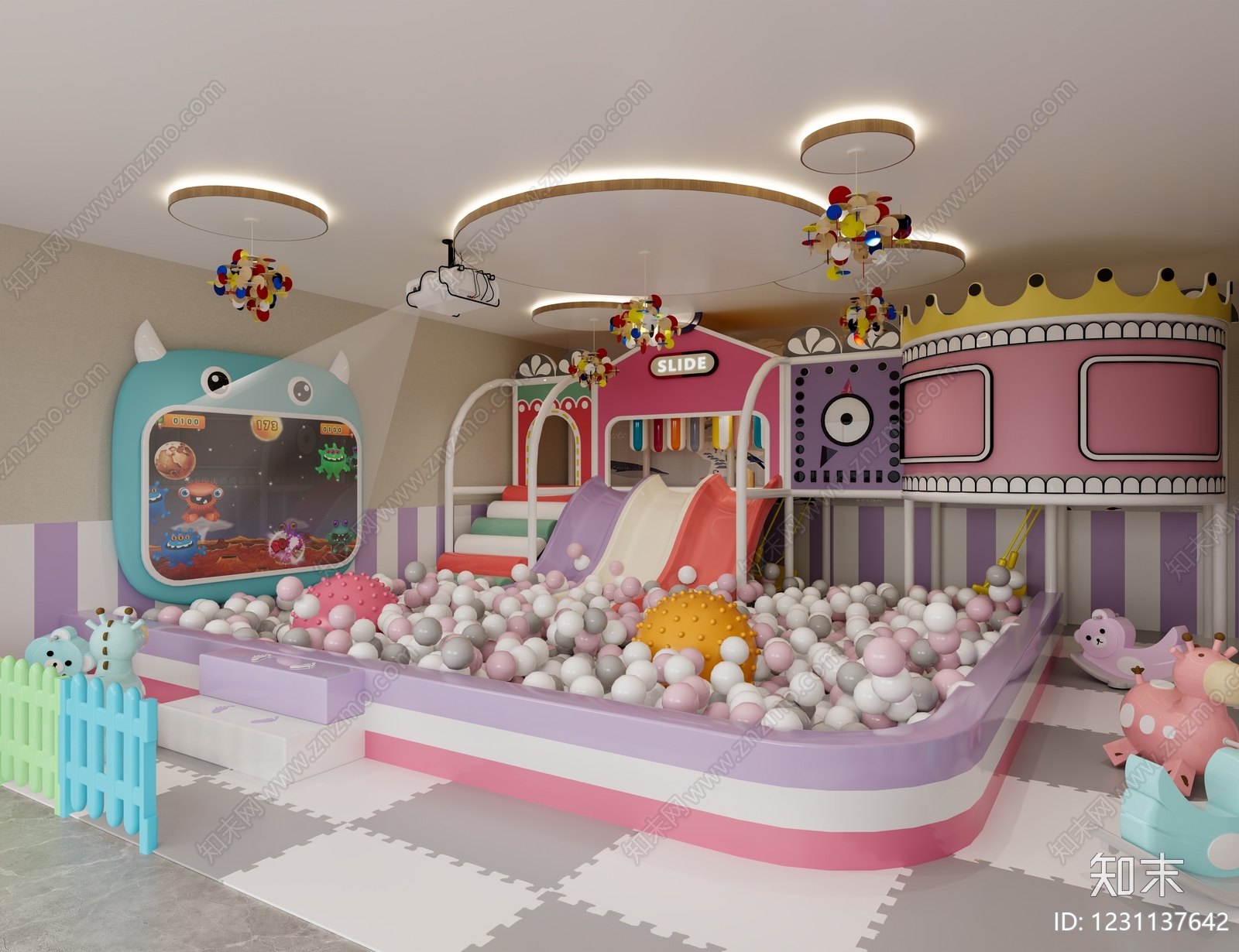 现代儿童乐园3D模型下载【ID:1231137642】