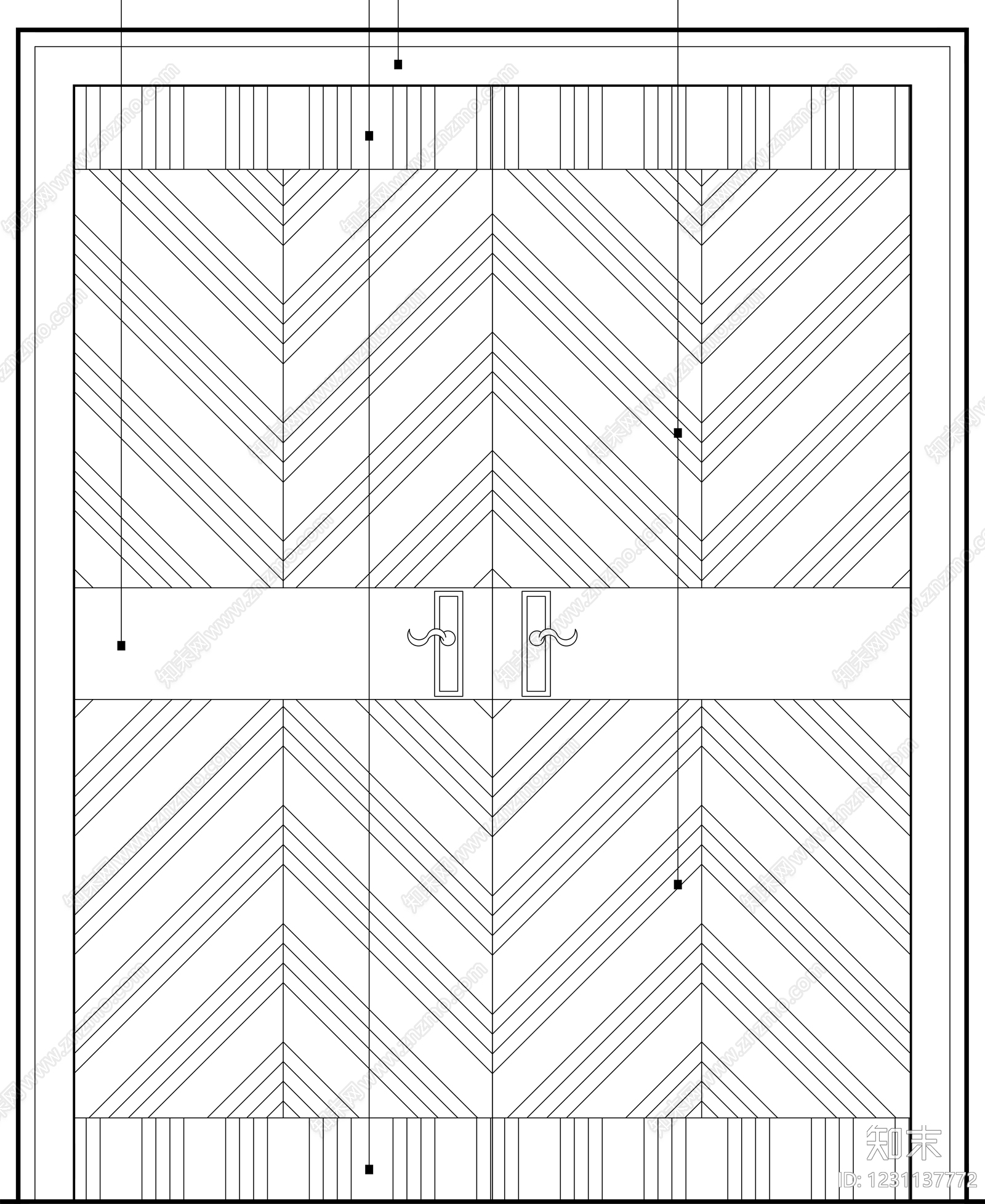 入户门cad施工图下载【ID:1231137772】