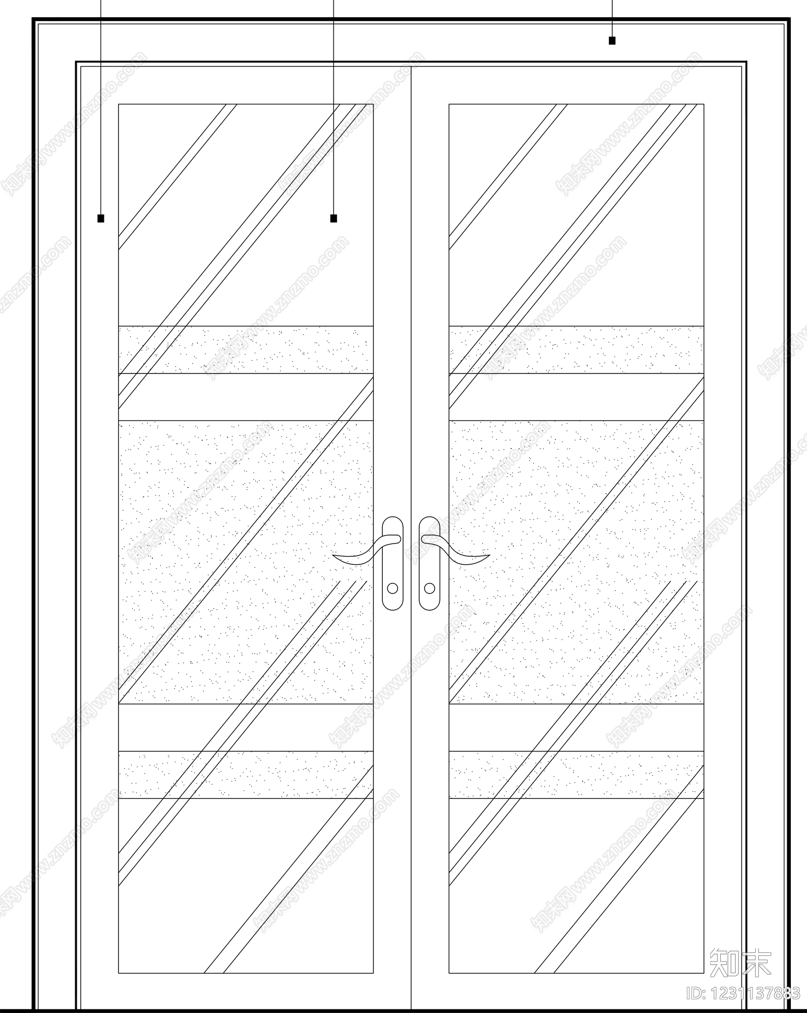 入户门cad施工图下载【ID:1231137883】