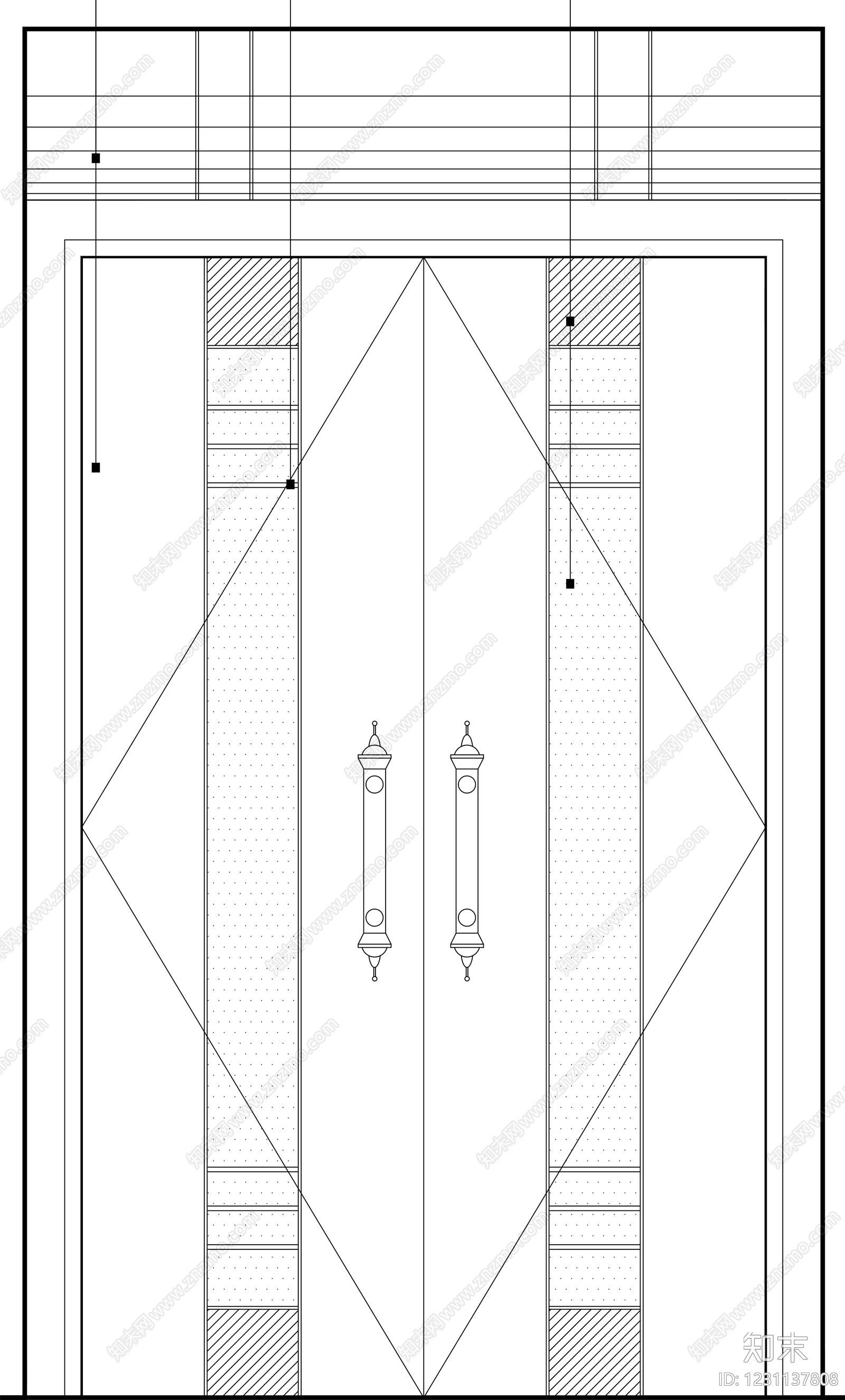 入户门cad施工图下载【ID:1231137808】