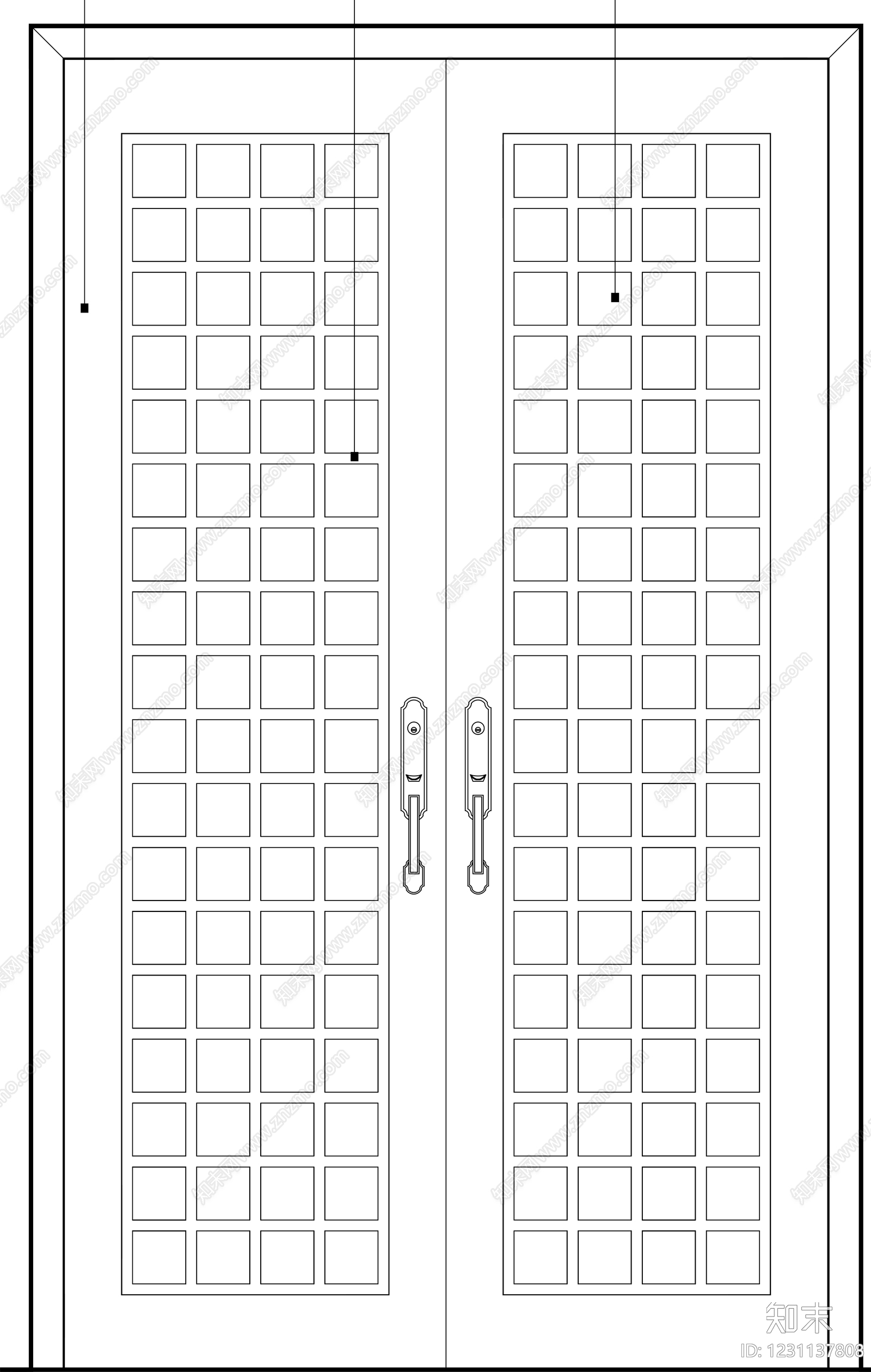 入户门cad施工图下载【ID:1231137808】