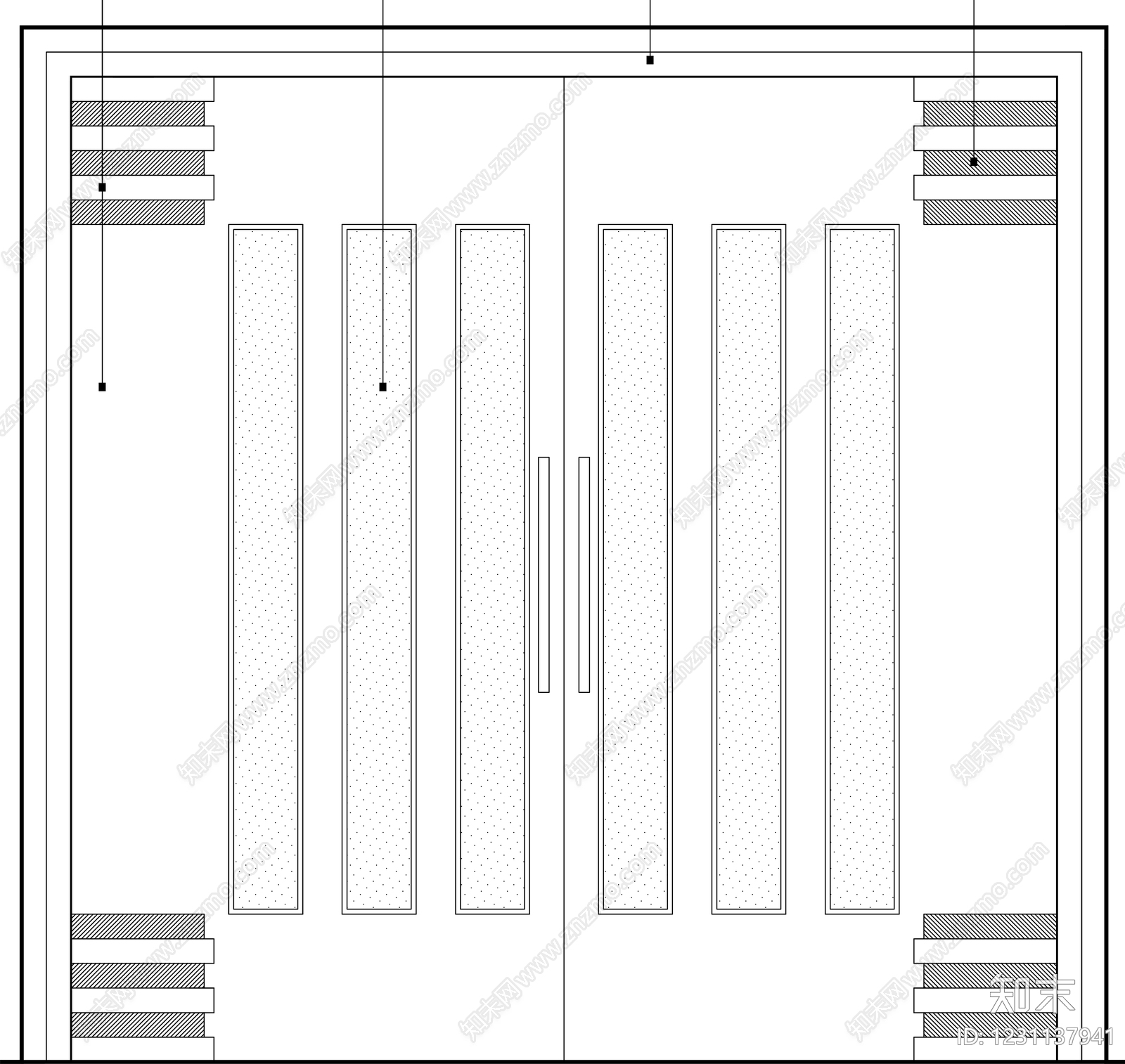 入户门cad施工图下载【ID:1231137941】