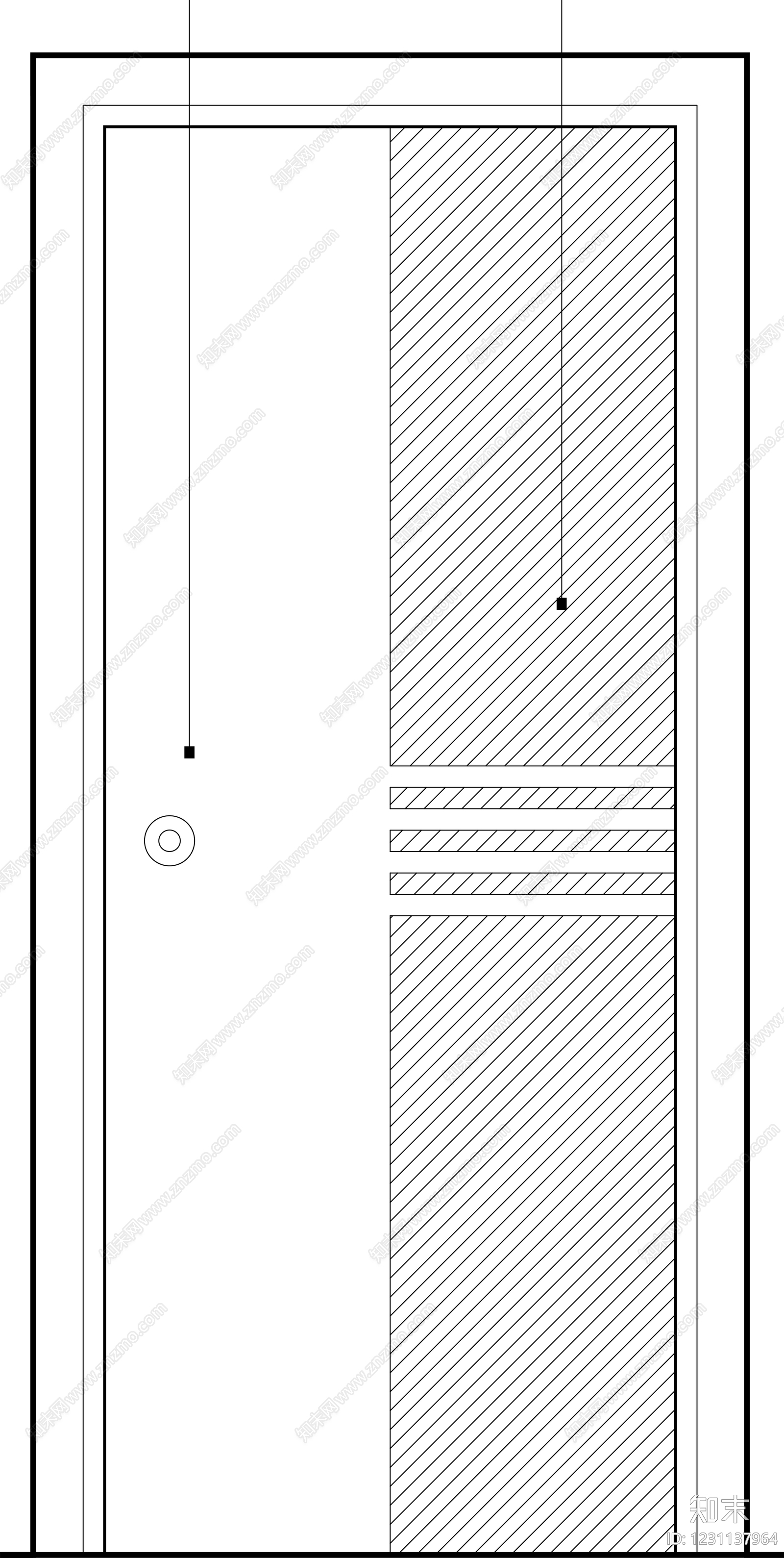 入户门cad施工图下载【ID:1231137964】