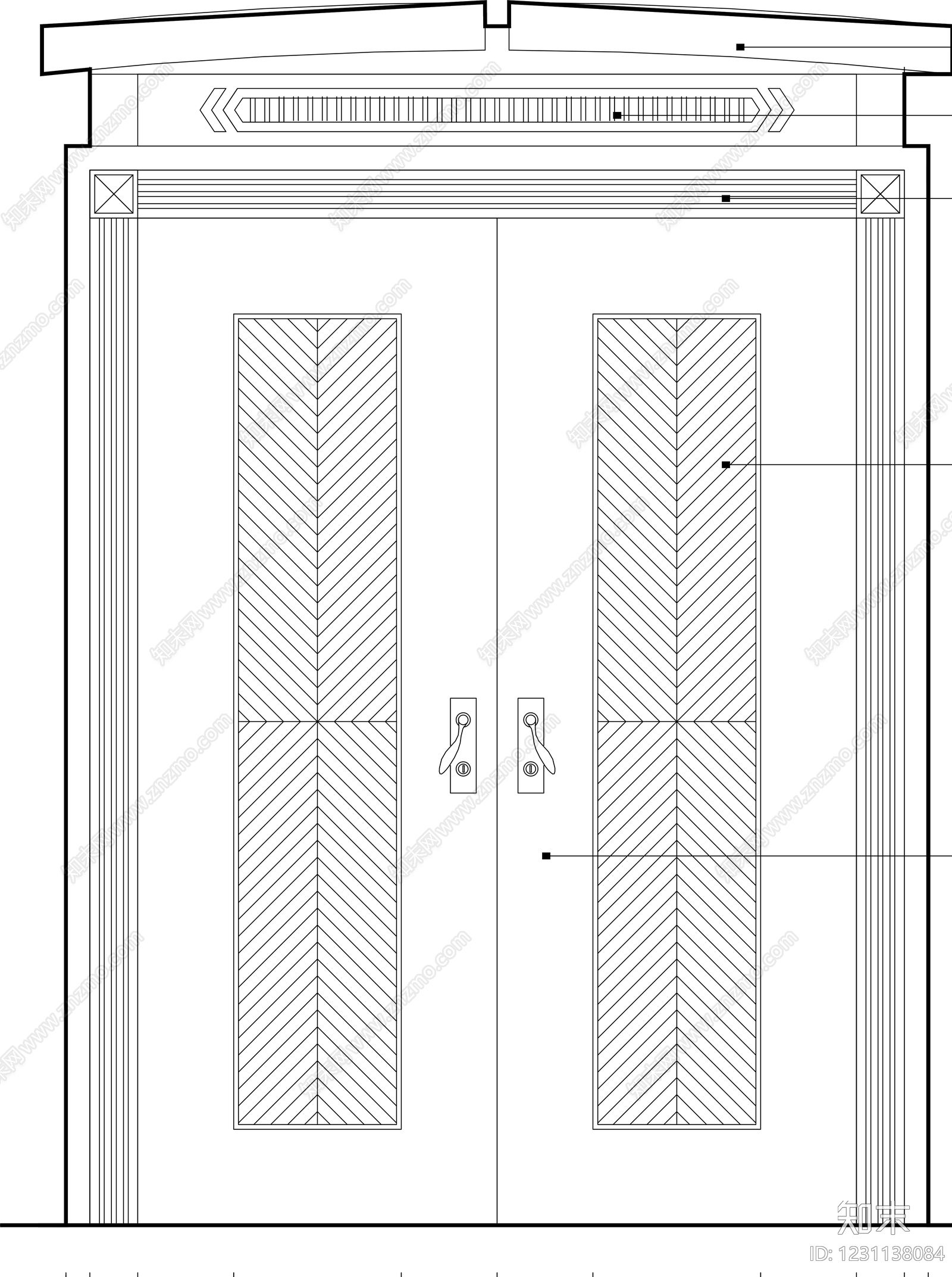 入户门cad施工图下载【ID:1231138084】