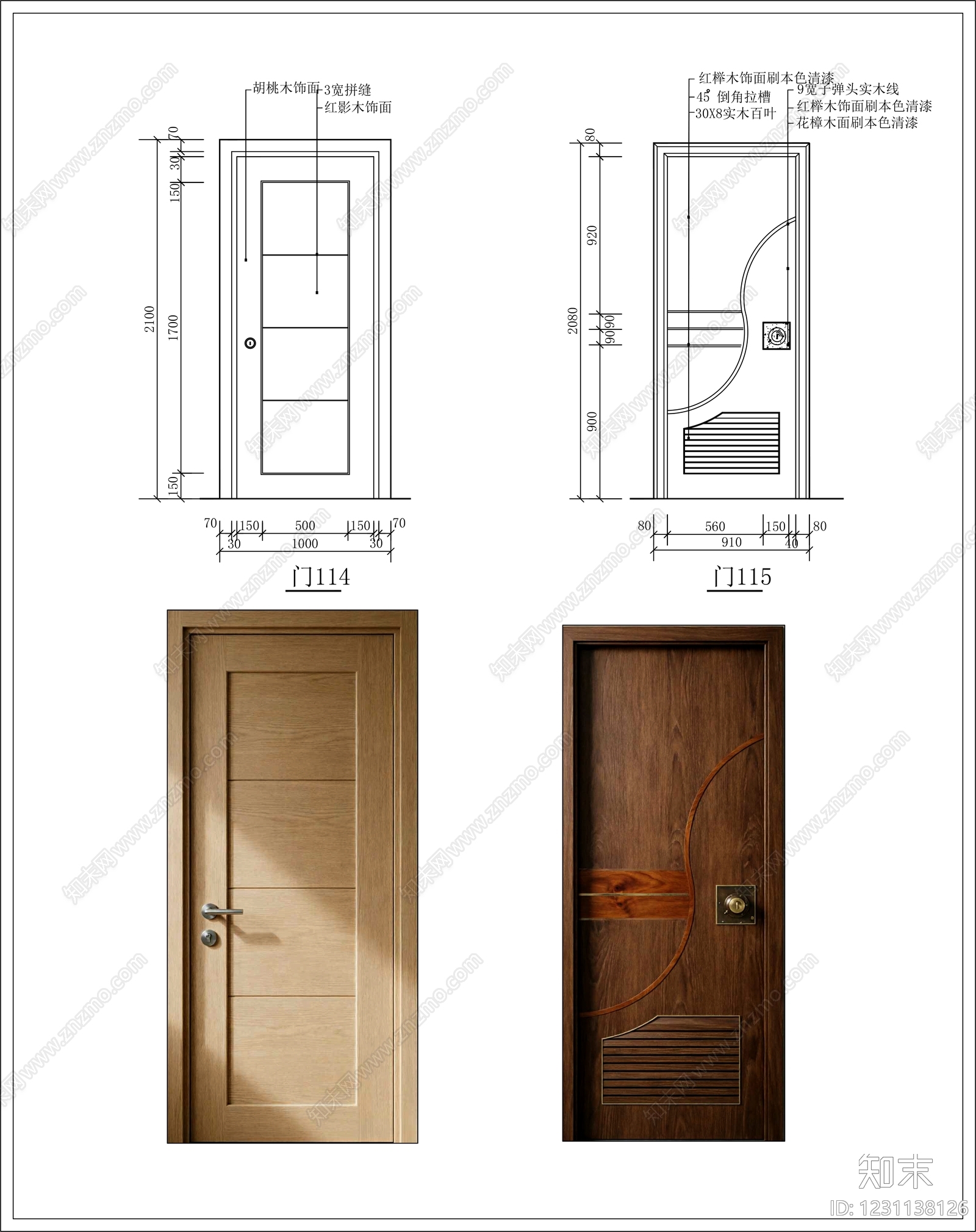入户门cad施工图下载【ID:1231138126】