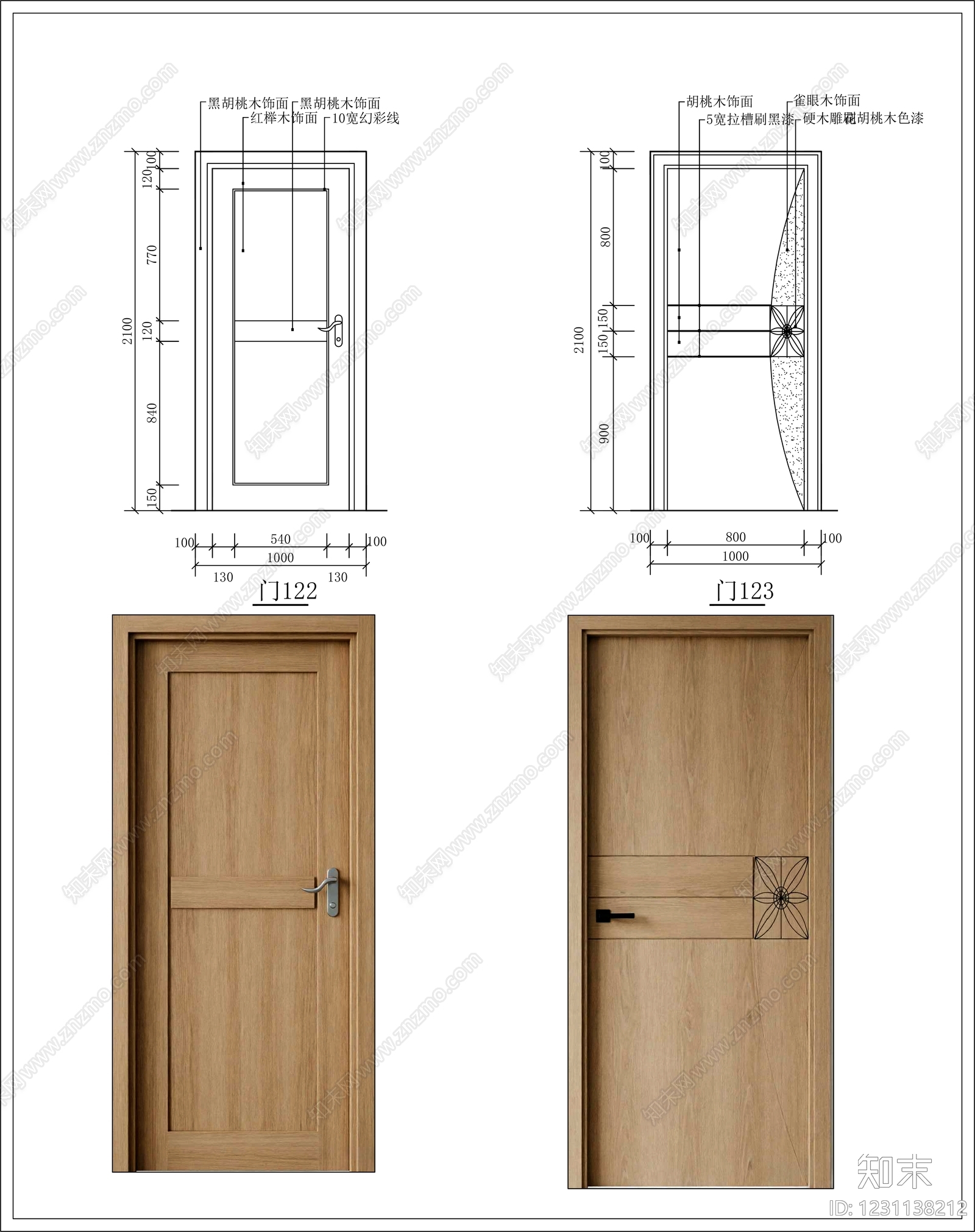 入户门cad施工图下载【ID:1231138212】