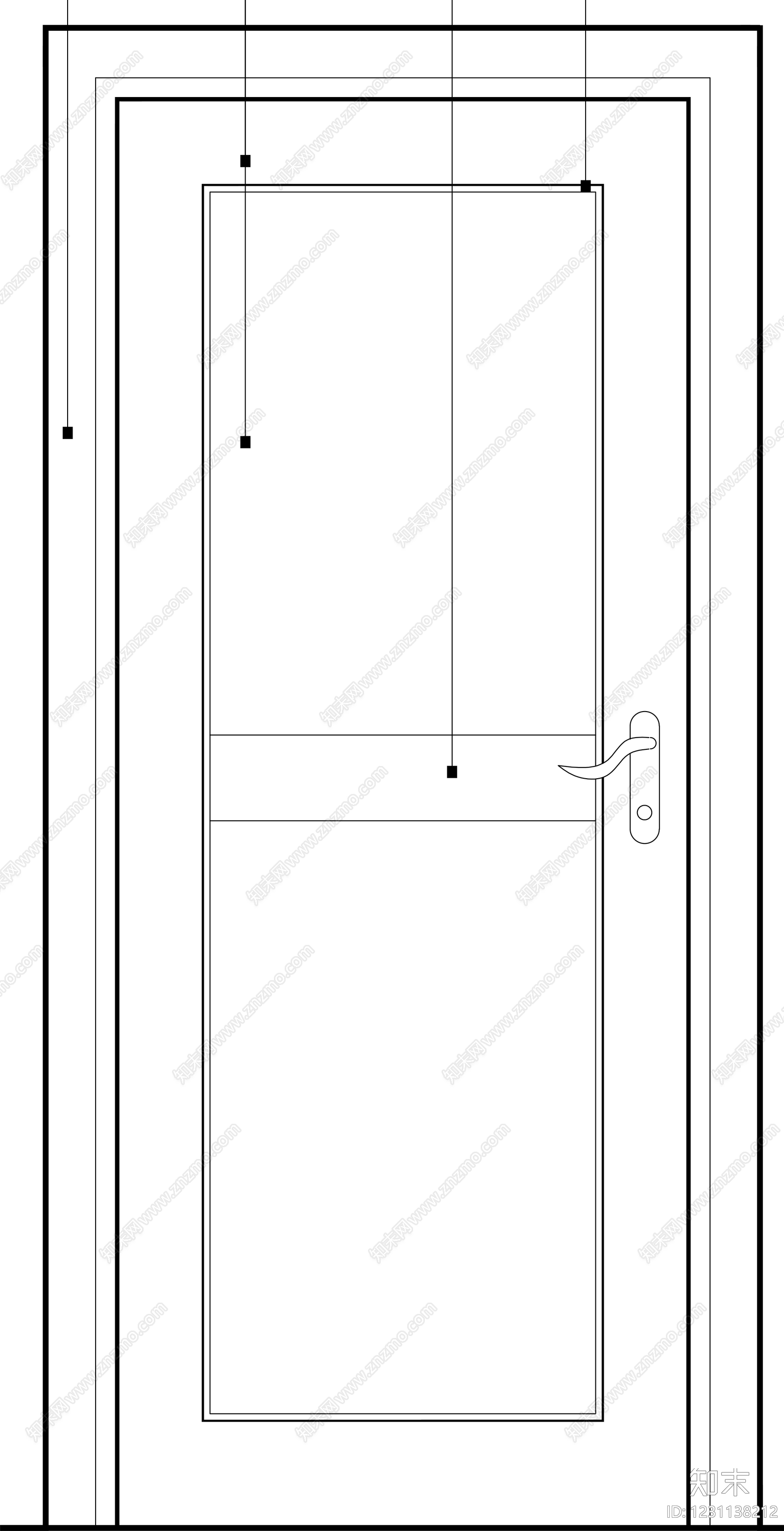 入户门cad施工图下载【ID:1231138212】