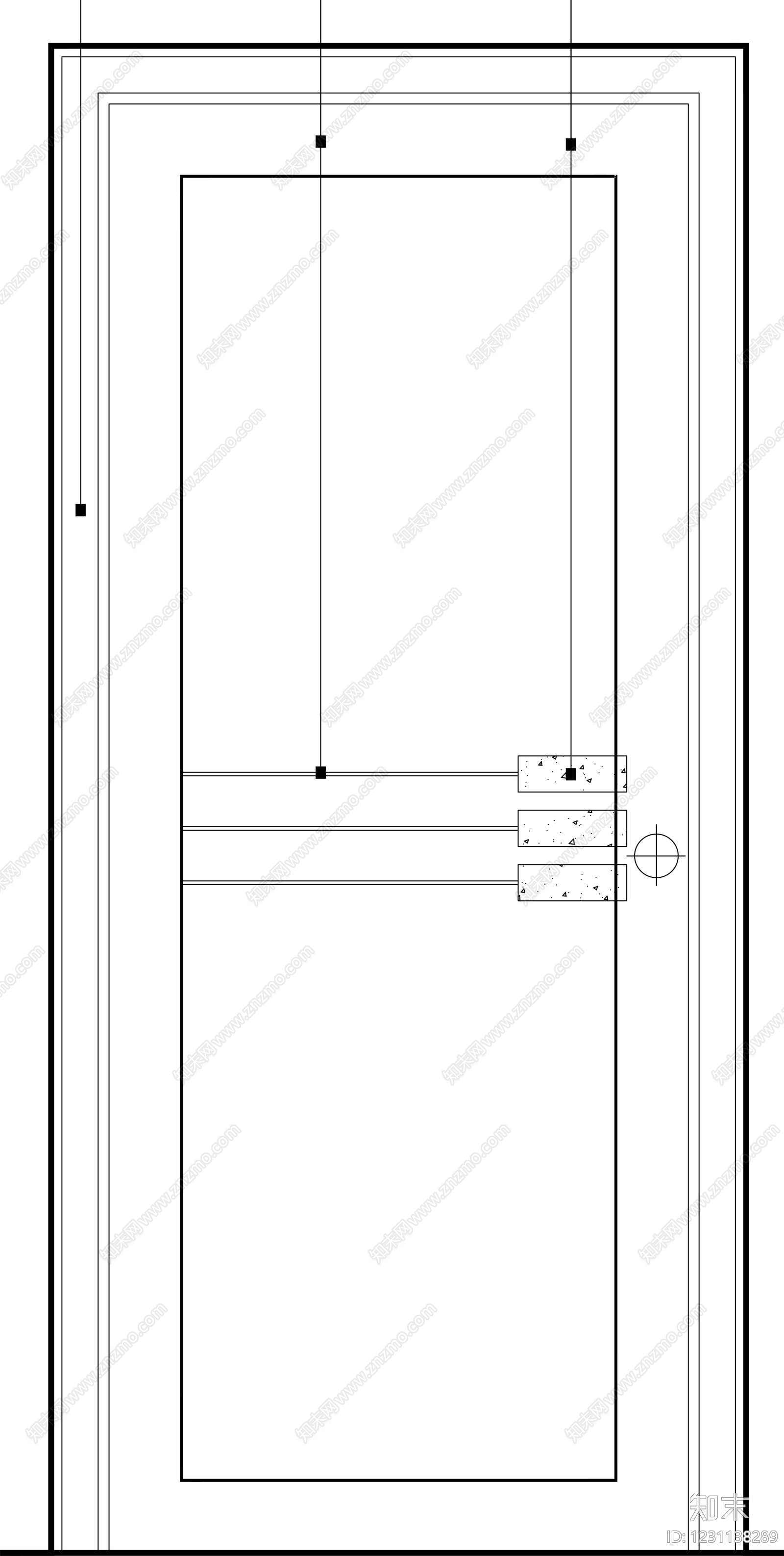 入户门cad施工图下载【ID:1231138289】