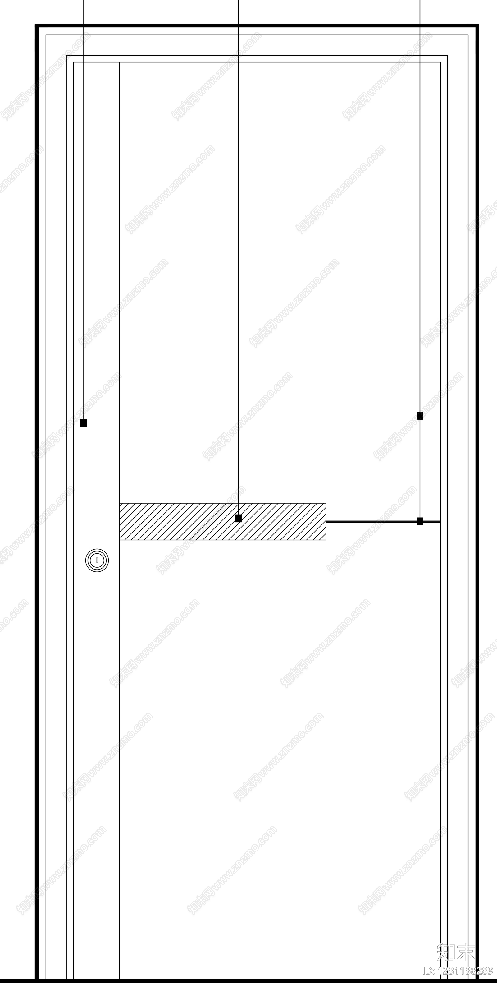 入户门cad施工图下载【ID:1231138289】