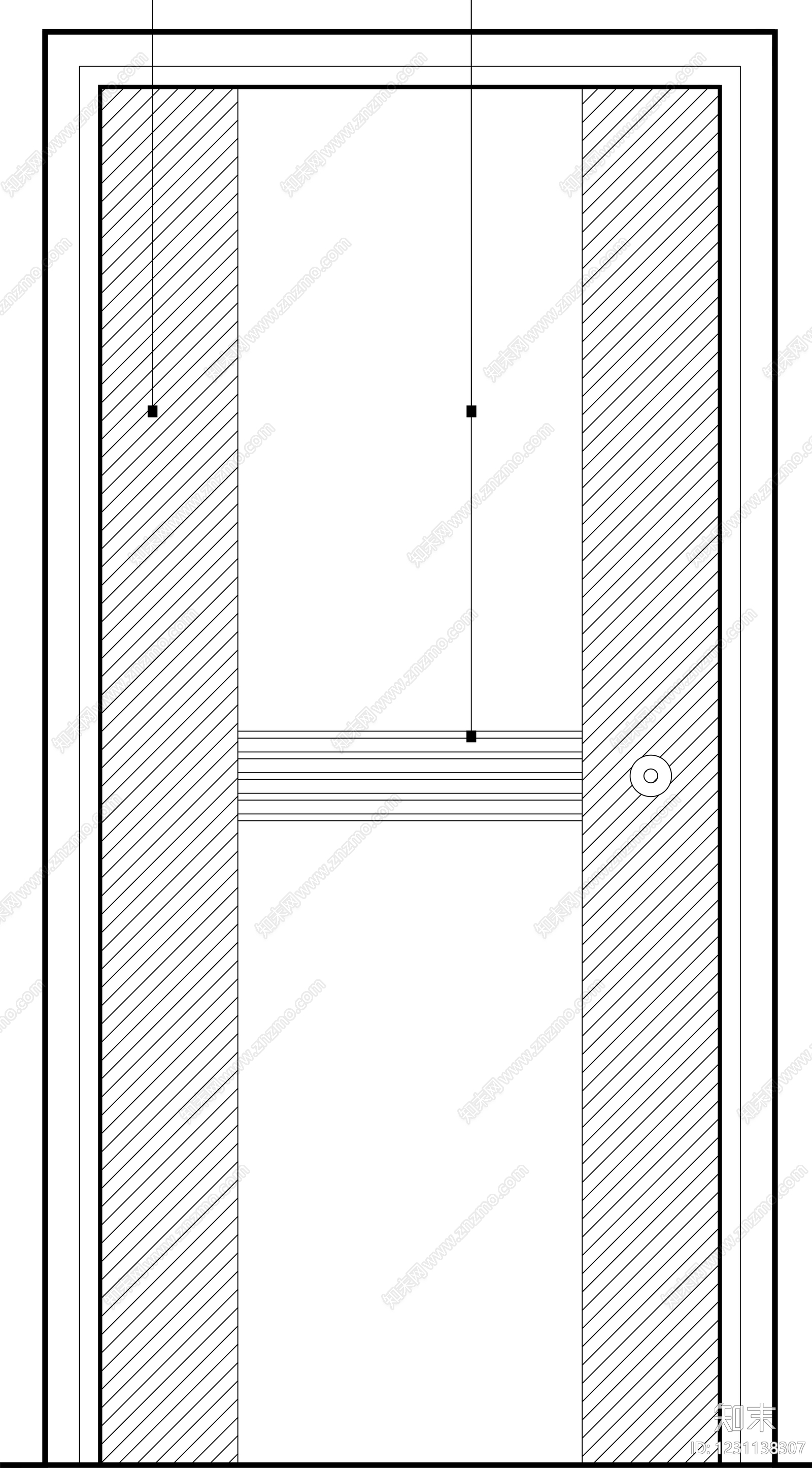 入户门cad施工图下载【ID:1231138307】
