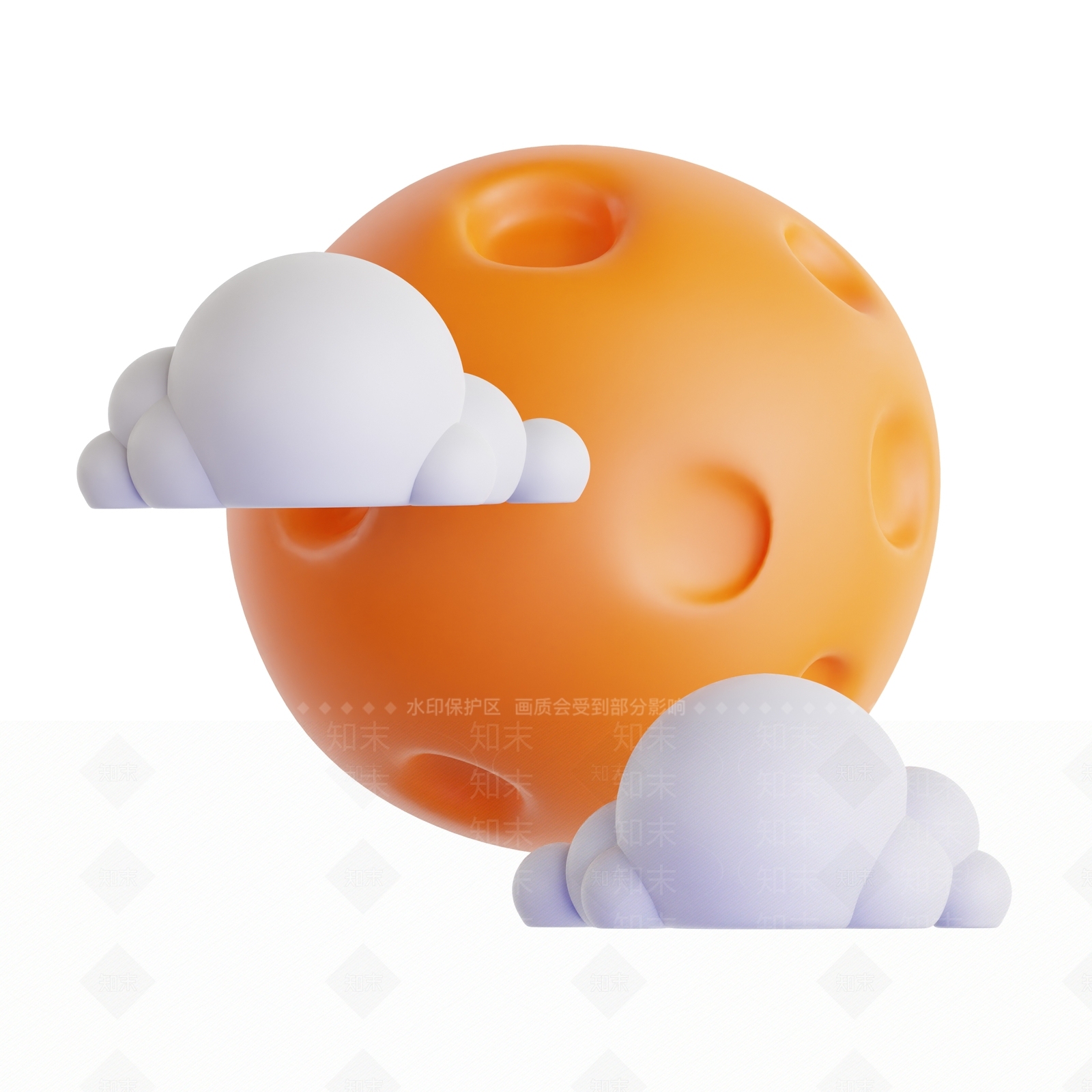奶油风雕塑摆件3D模型下载【ID:1231139211】