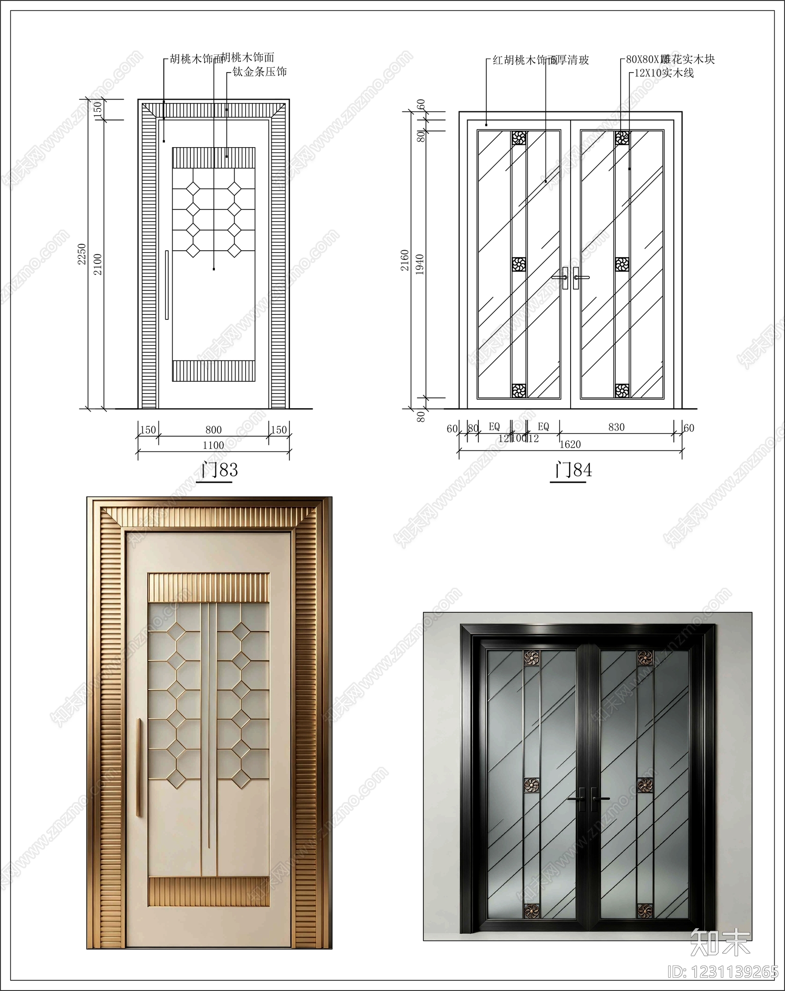入户门cad施工图下载【ID:1231139265】