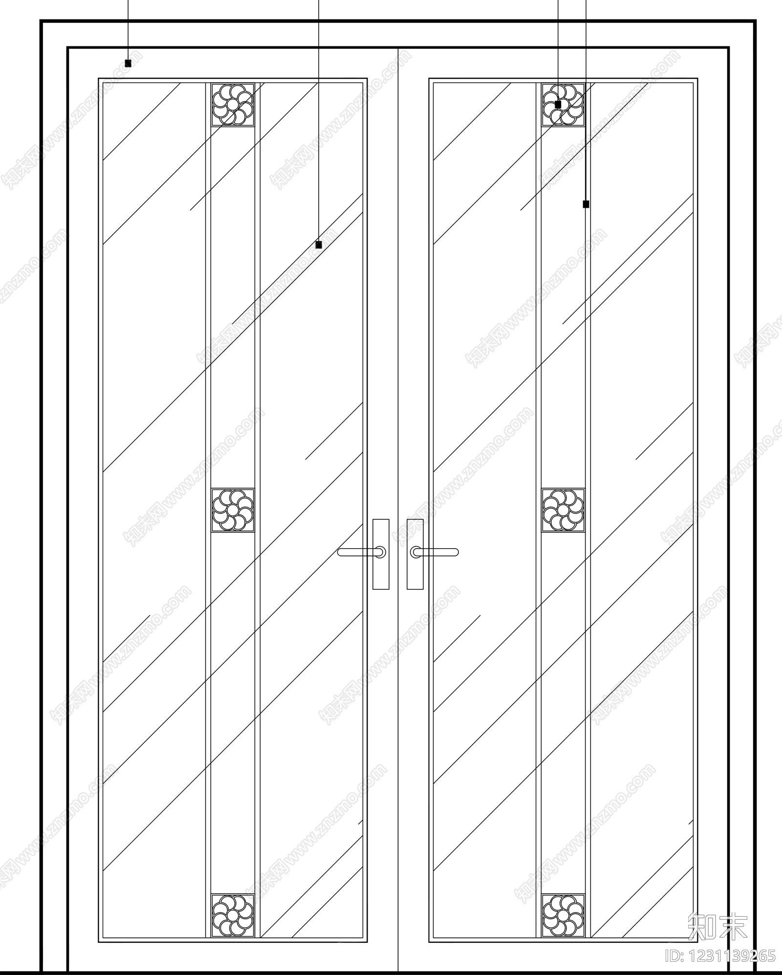 入户门cad施工图下载【ID:1231139265】