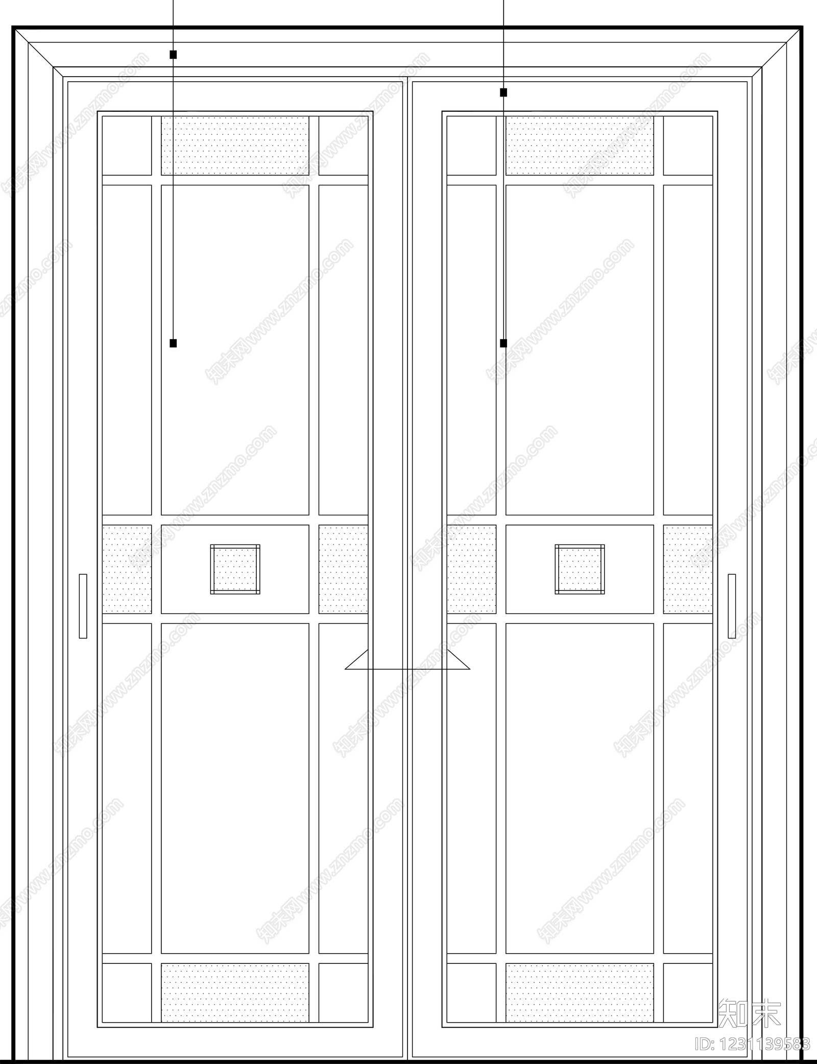 入户门cad施工图下载【ID:1231139583】