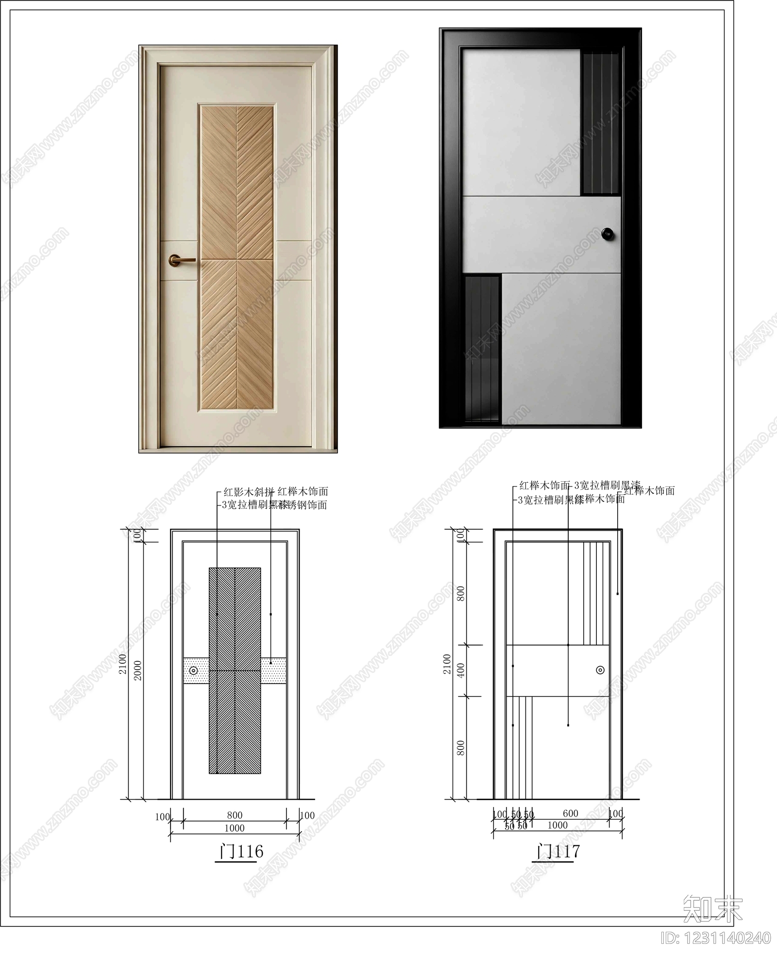 入户门cad施工图下载【ID:1231140240】