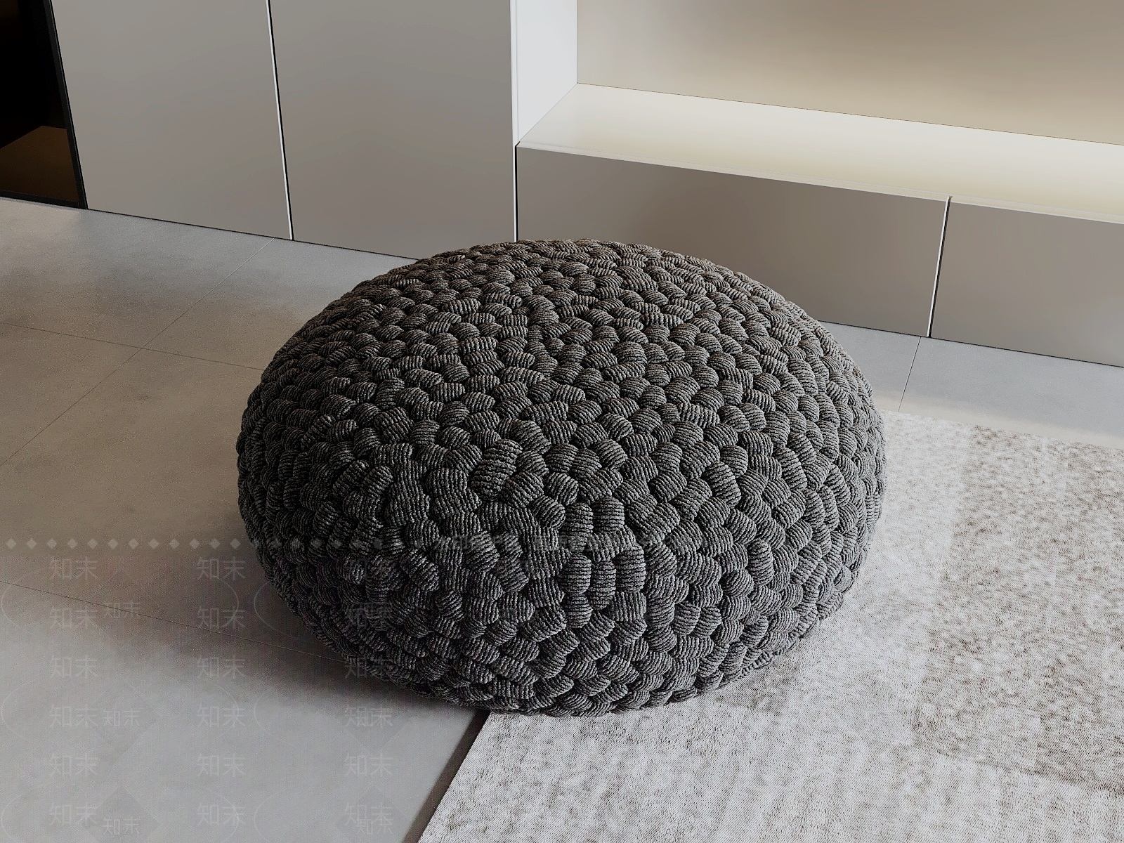 侘寂沙发凳3D模型下载【ID:1231145202】
