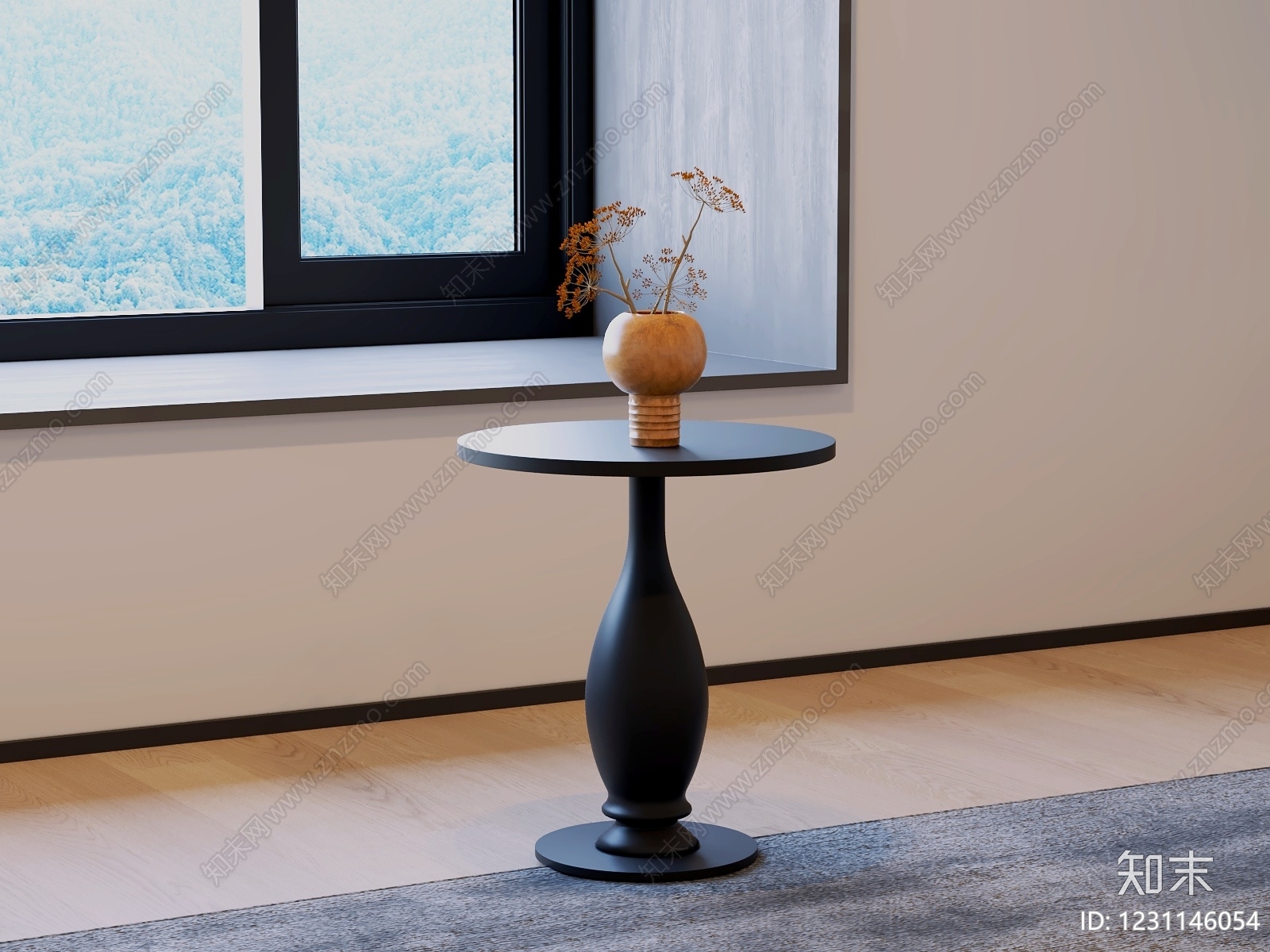 现代简约边几3D模型下载【ID:1231146054】