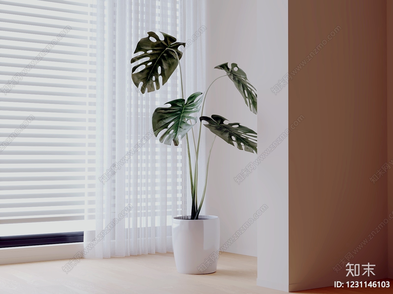 极简盆栽3D模型下载【ID:1231146103】