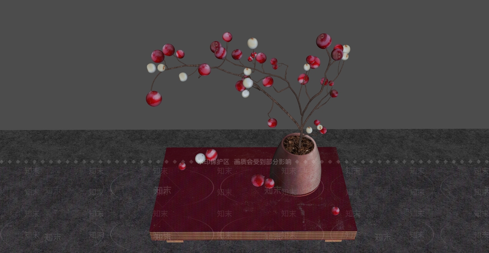 新中式花艺SU模型下载【ID:1231146913】