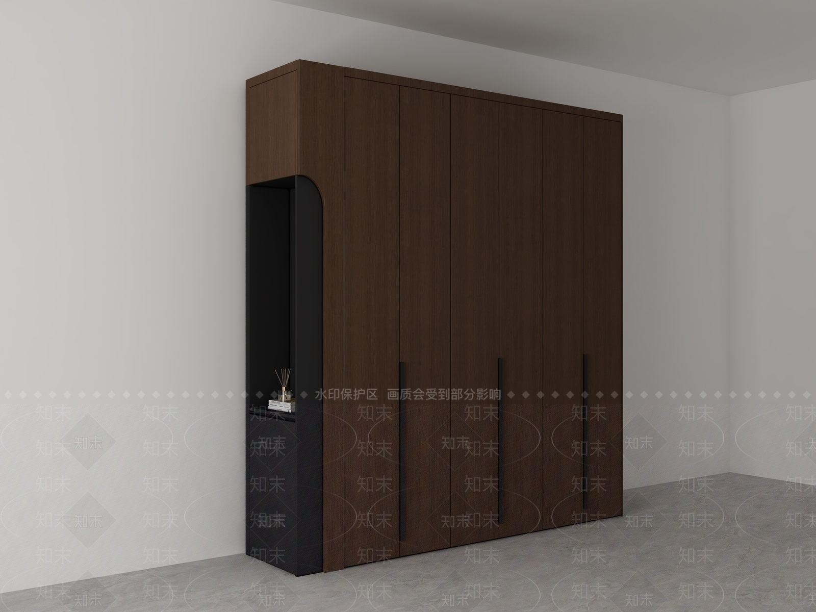 意式极简衣柜3D模型下载【ID:1231147492】