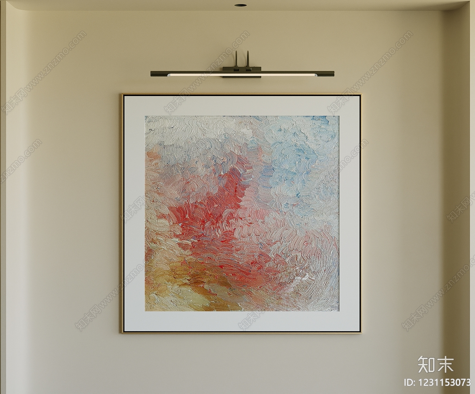 奶油风抽象挂画3D模型下载【ID:1231153073】