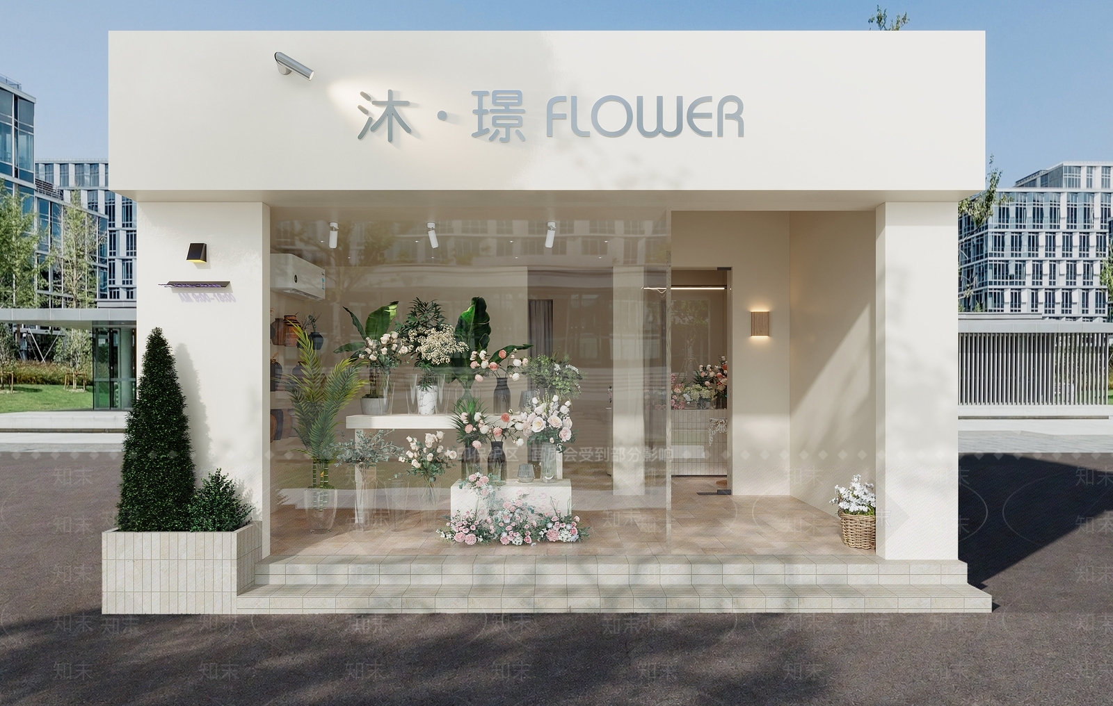 奶油风花店3D模型下载【ID:1231156349】