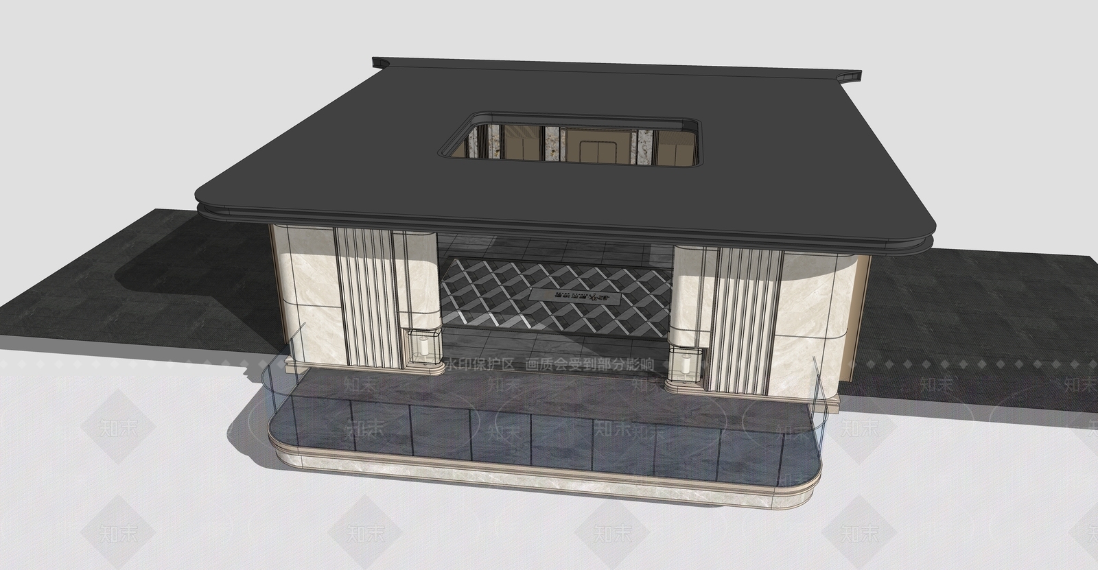 轻奢小区建筑SU模型下载【ID:1231156545】