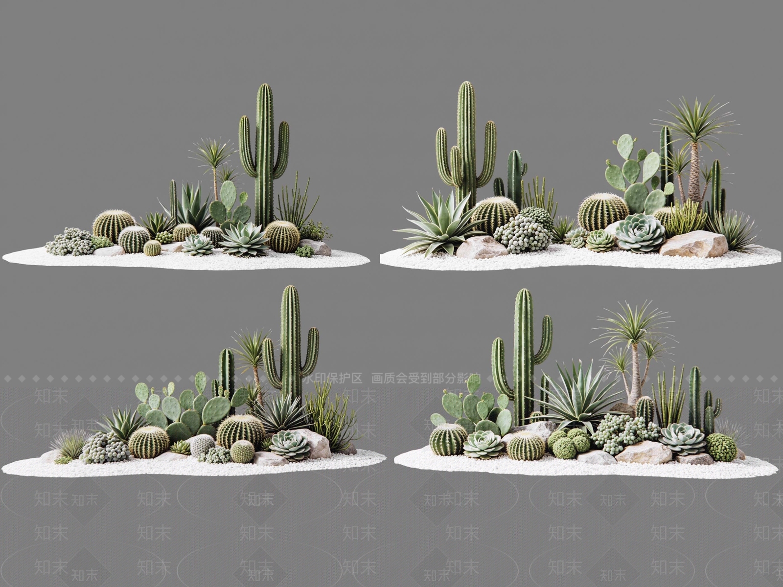 现代主义沙漠植物SU模型下载【ID:1231157748】