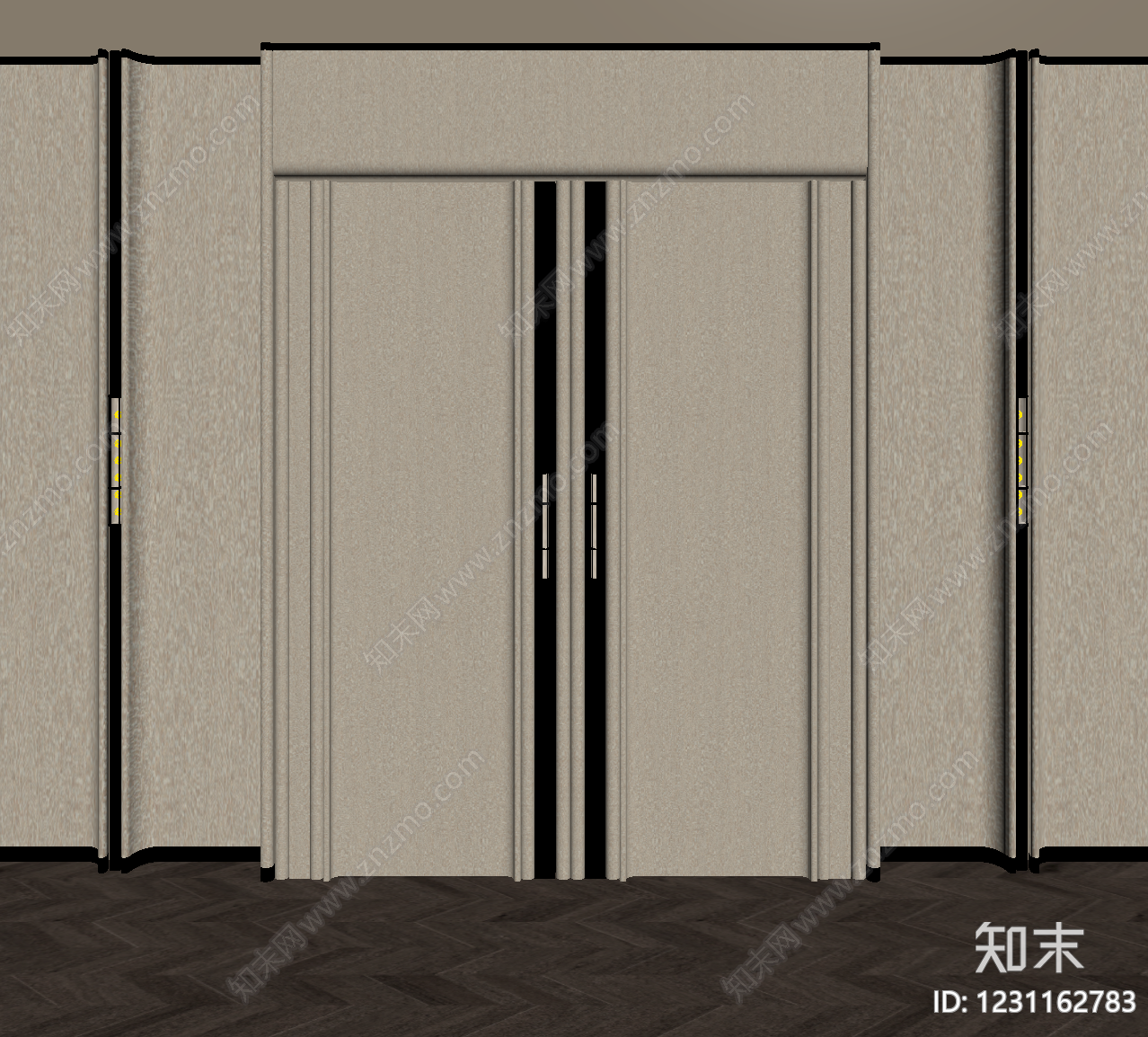 轻奢双开门SU模型下载【ID:1231162783】