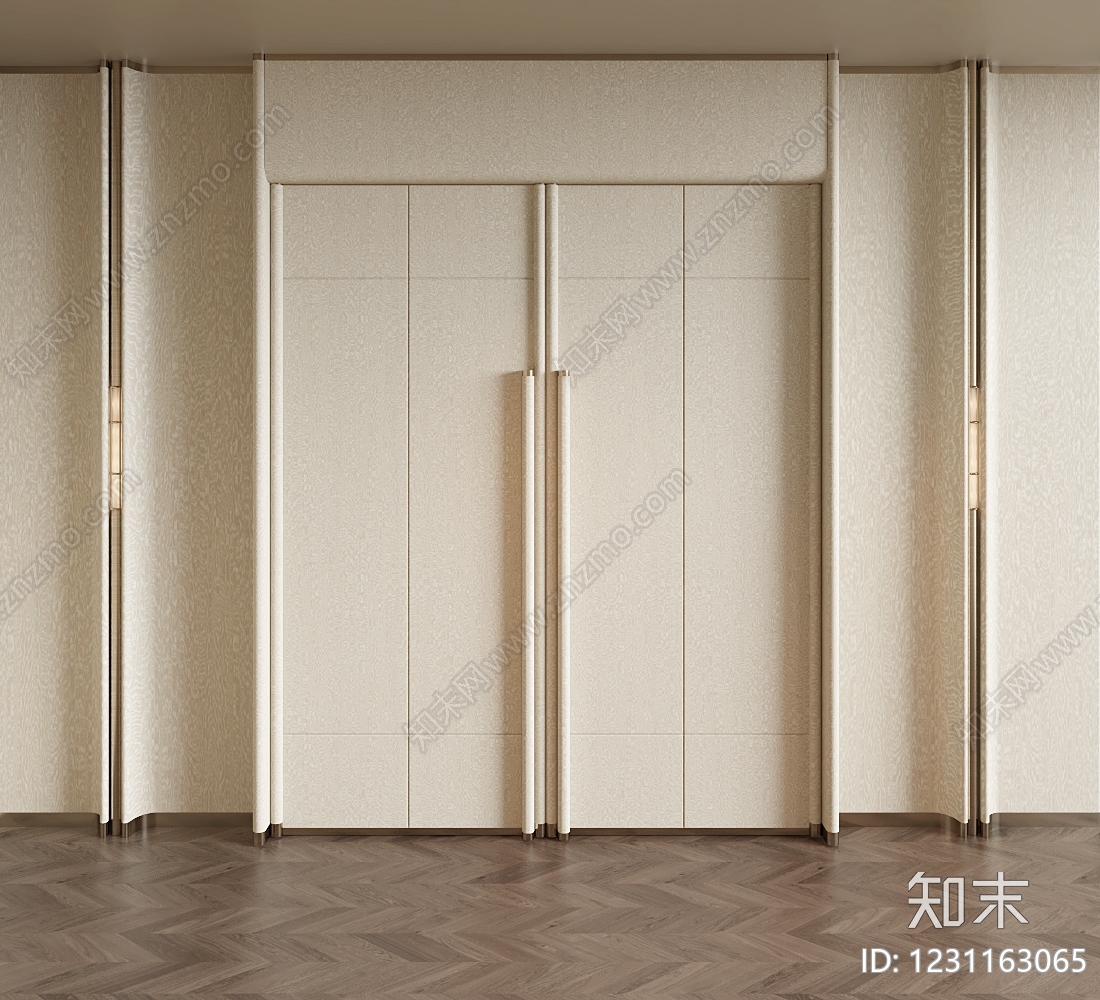 轻奢双开门SU模型下载【ID:1231163065】