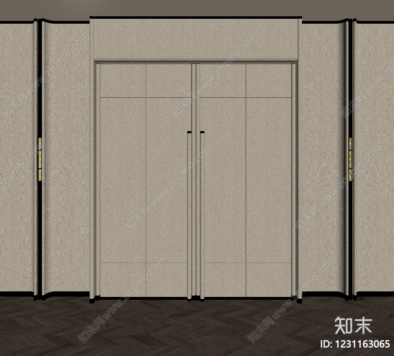 轻奢双开门SU模型下载【ID:1231163065】