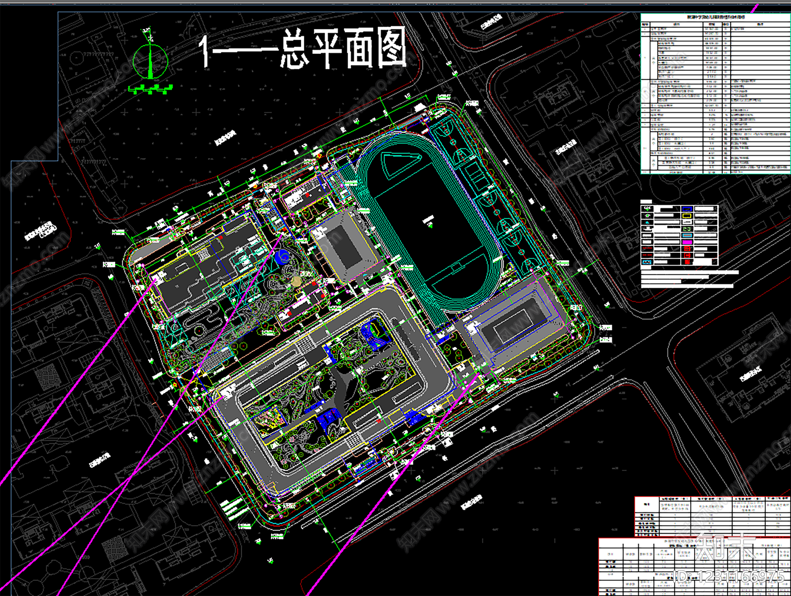 学校建筑cad施工图下载【ID:1231166975】