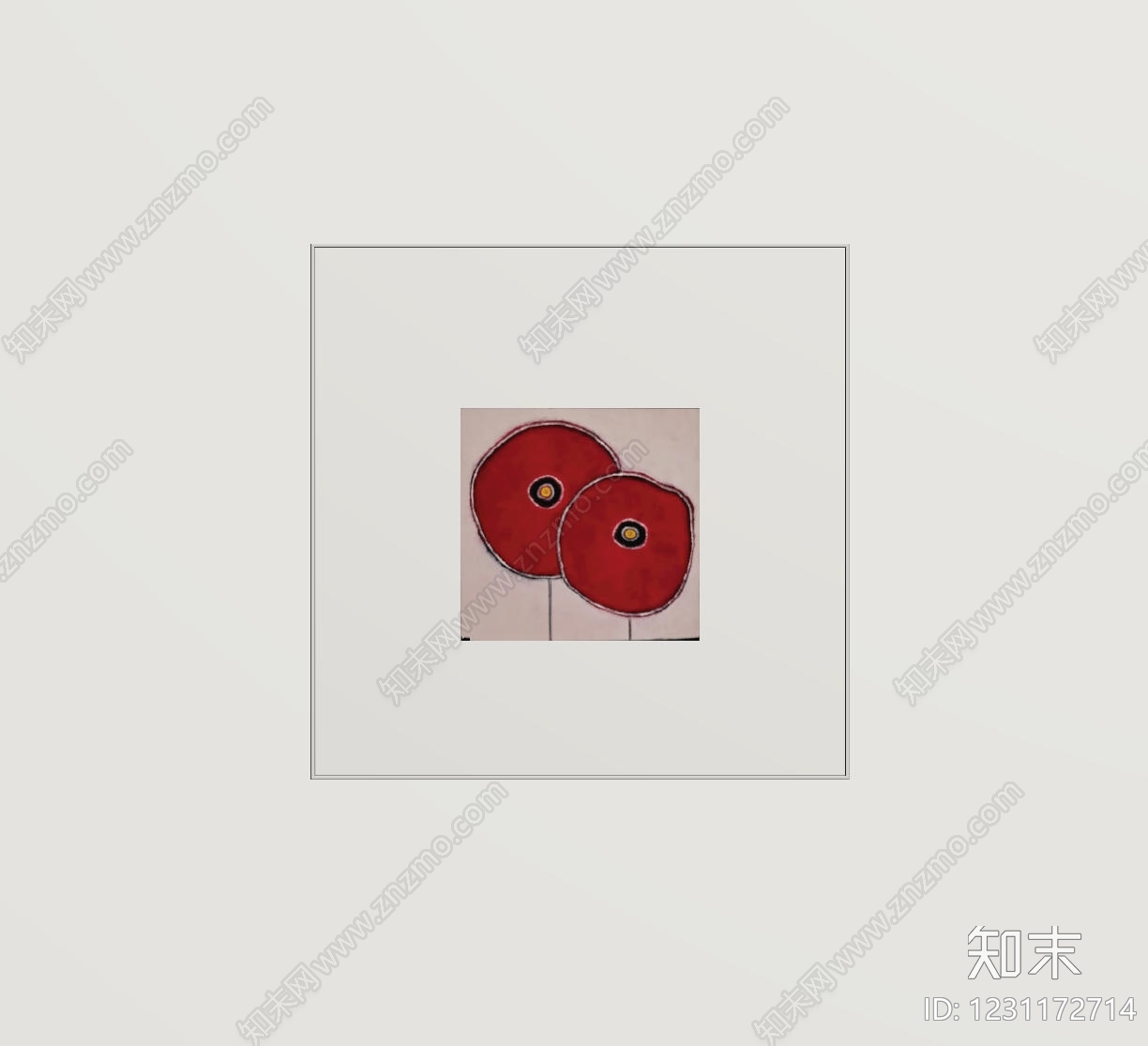 极简抽象画SU模型下载【ID:1231172714】