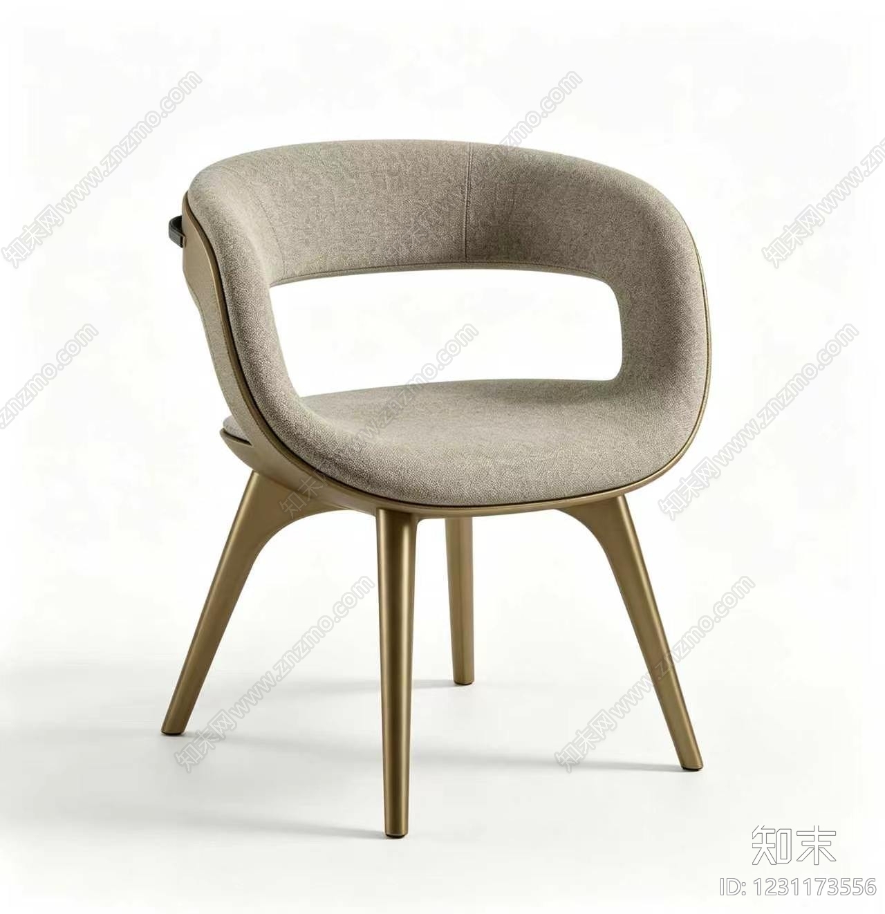 轻奢餐椅3D模型下载【ID:1231173556】
