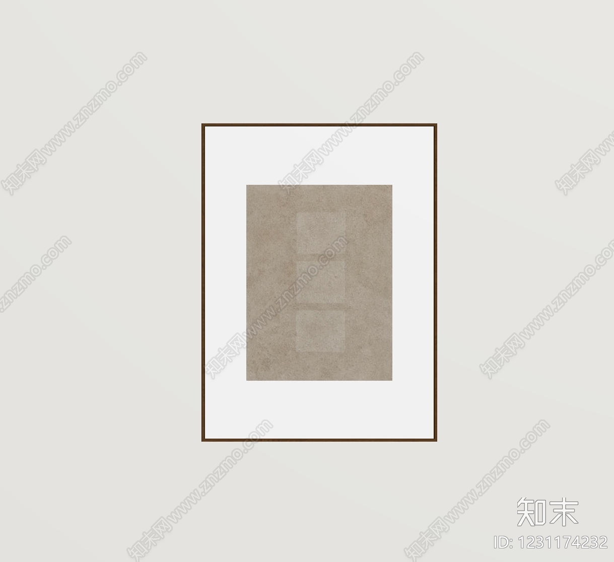 侘寂抽象画SU模型下载【ID:1231174232】