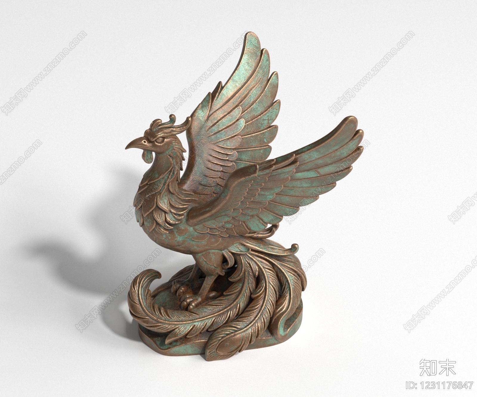 中式雕塑摆件3D模型下载【ID:1231176847】
