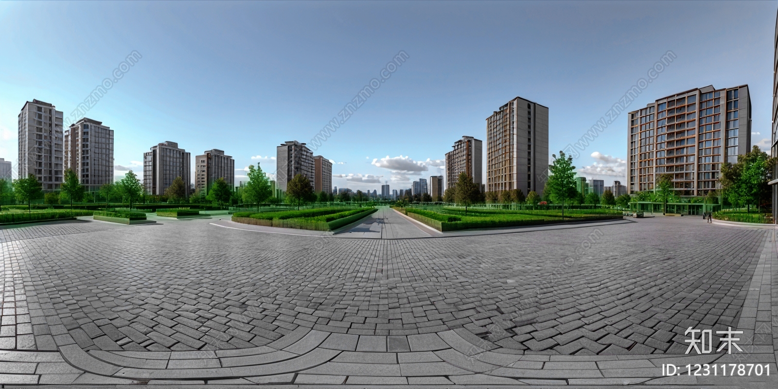 现代小区HDR贴图下载【ID:1231178701】