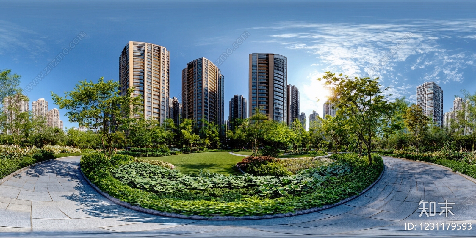 现代小区HDR贴图下载【ID:1231179593】